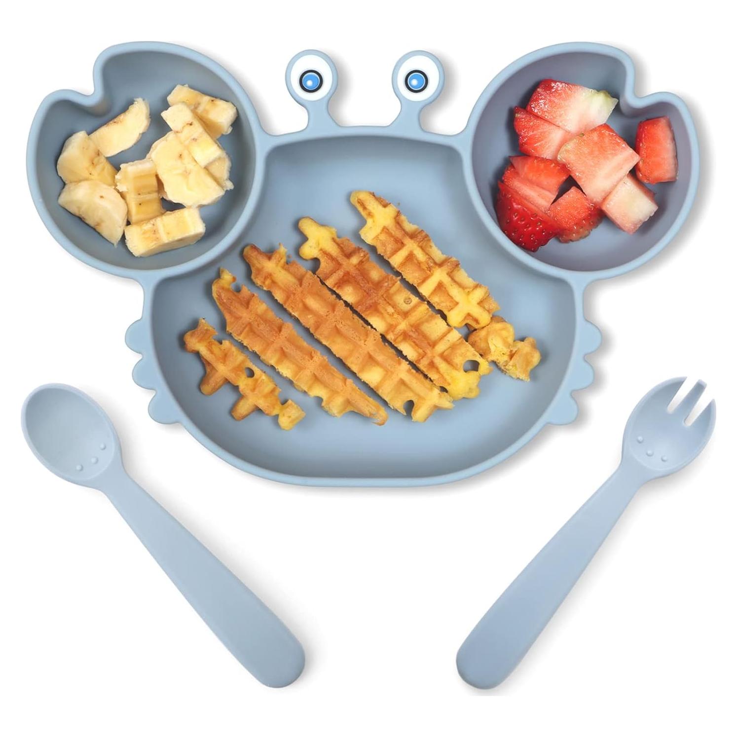 Placas de Succión ROCCED para Bebés Cangrejo Azul 3 Piezas