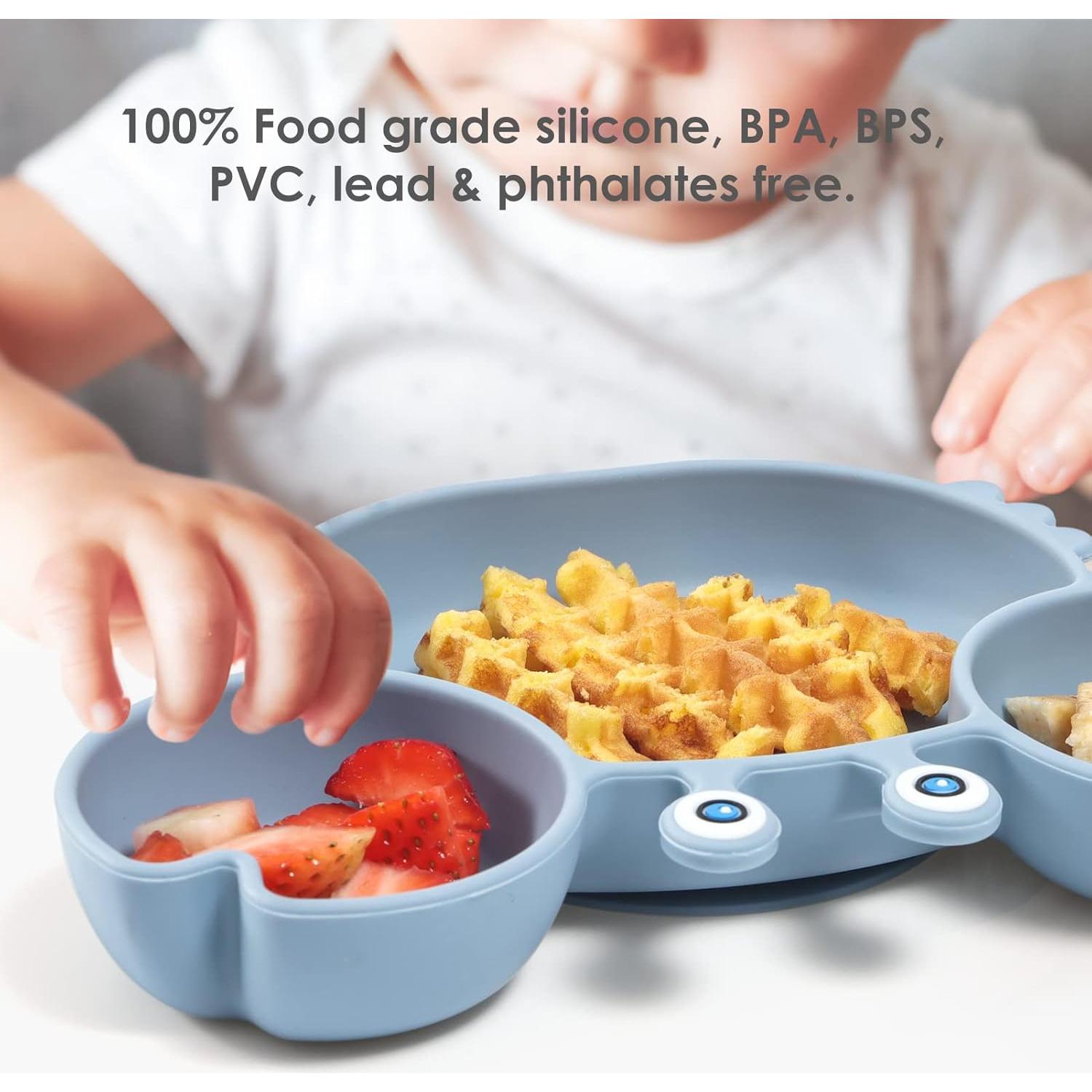 Placas de Succión ROCCED para Bebés Cangrejo Azul 3 Piezas