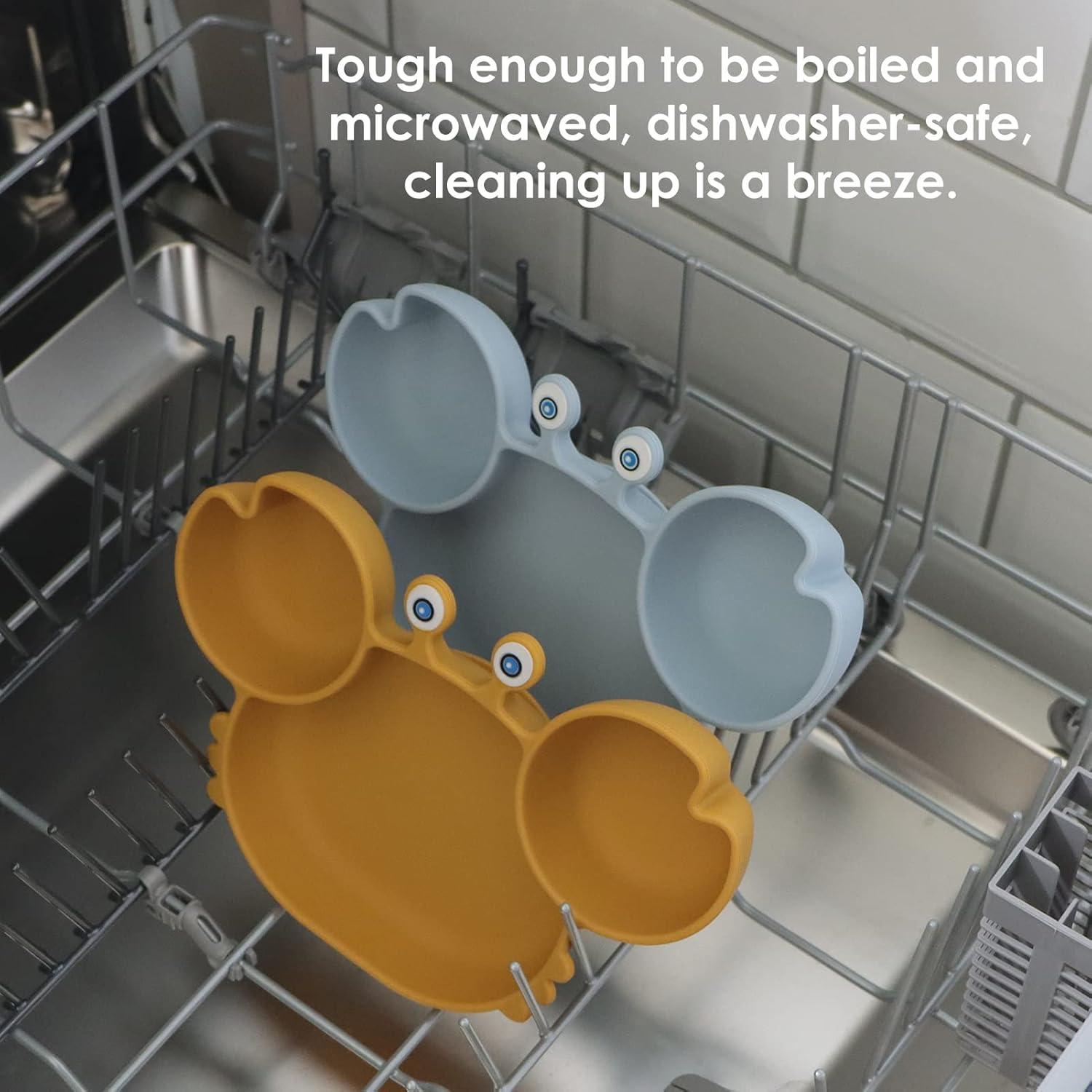 Placas de Succión ROCCED para Bebés Cangrejo Azul 3 Piezas