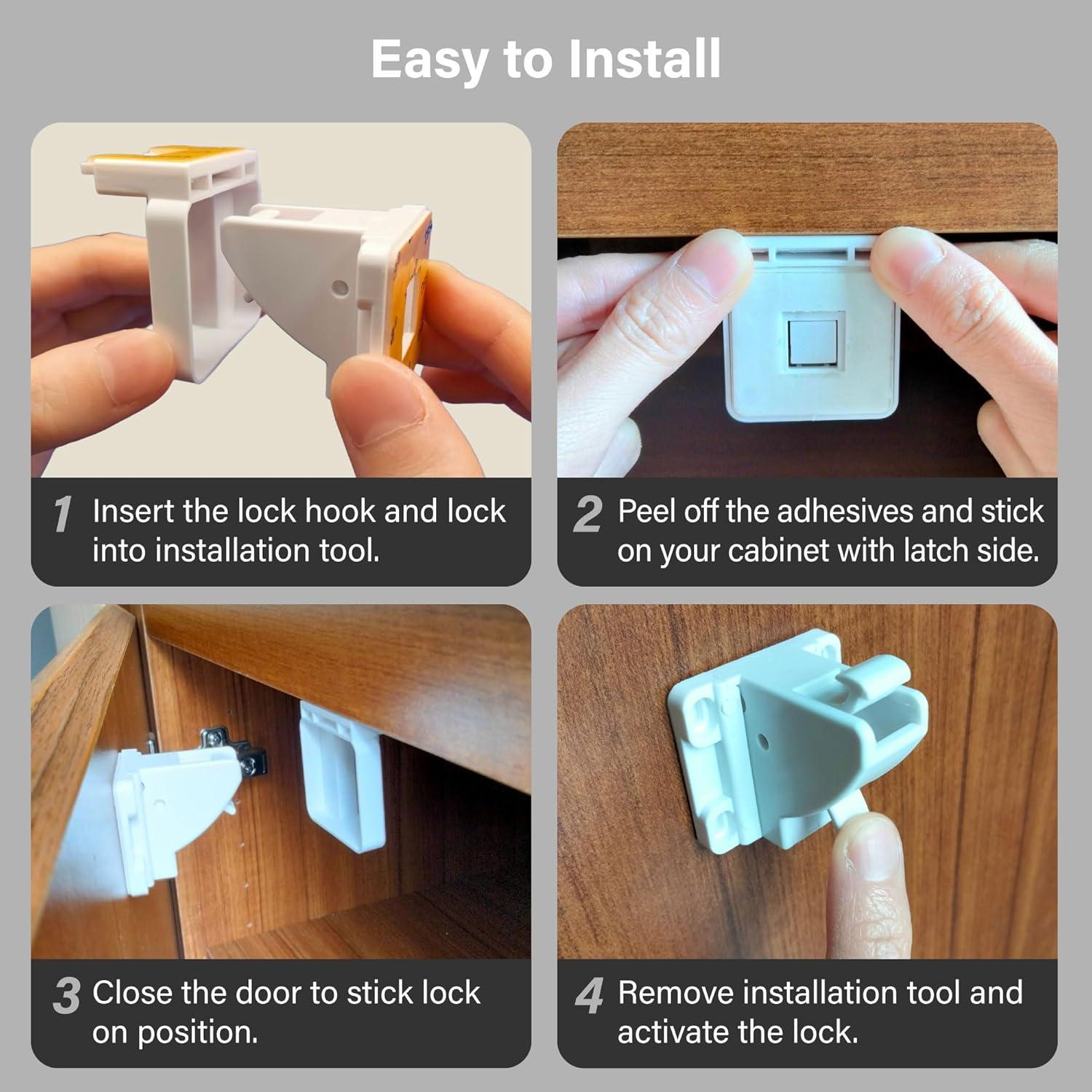 Cerraduras Magnéticas para Gabinetes Corazón de Tafiti - 6 Piezas