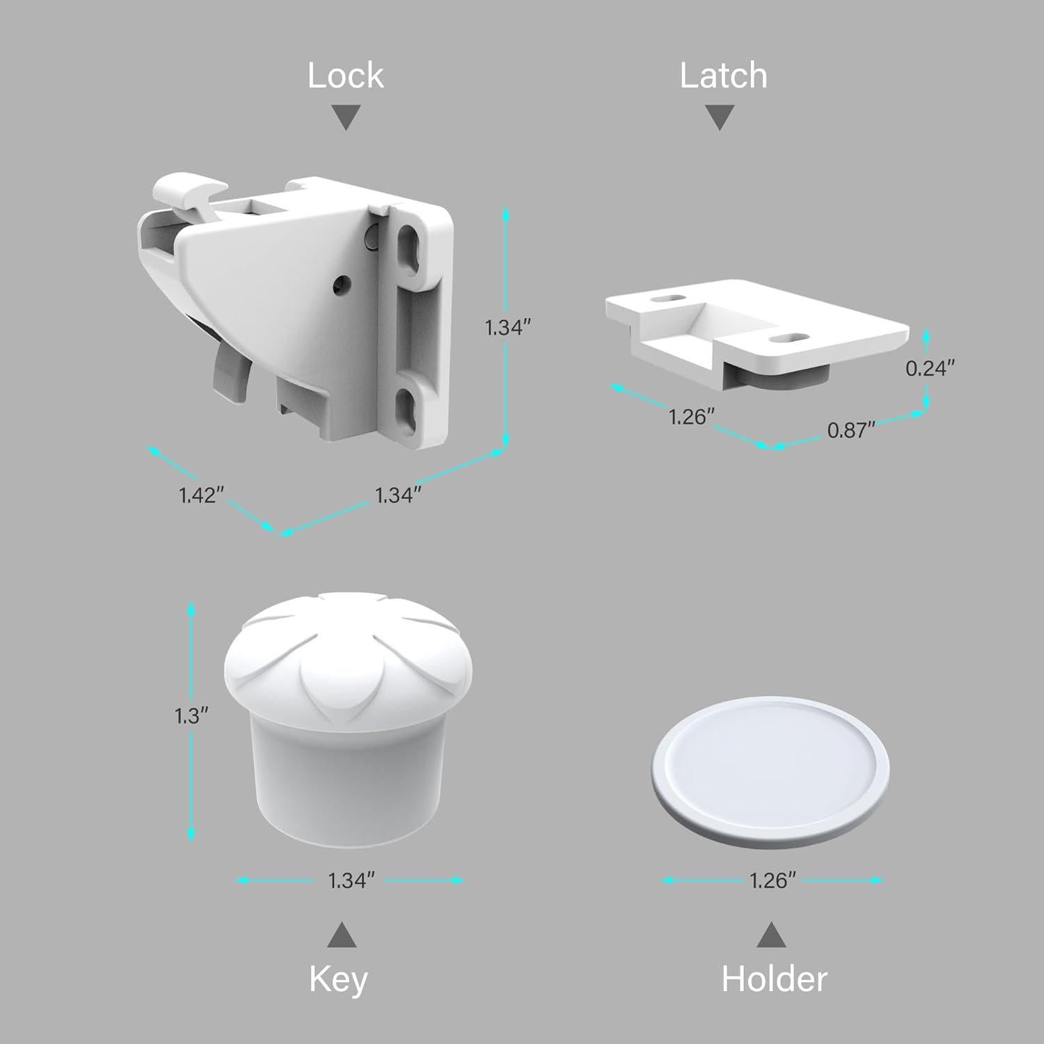 Cerraduras Magnéticas para Gabinetes Corazón de Tafiti - 6 Piezas