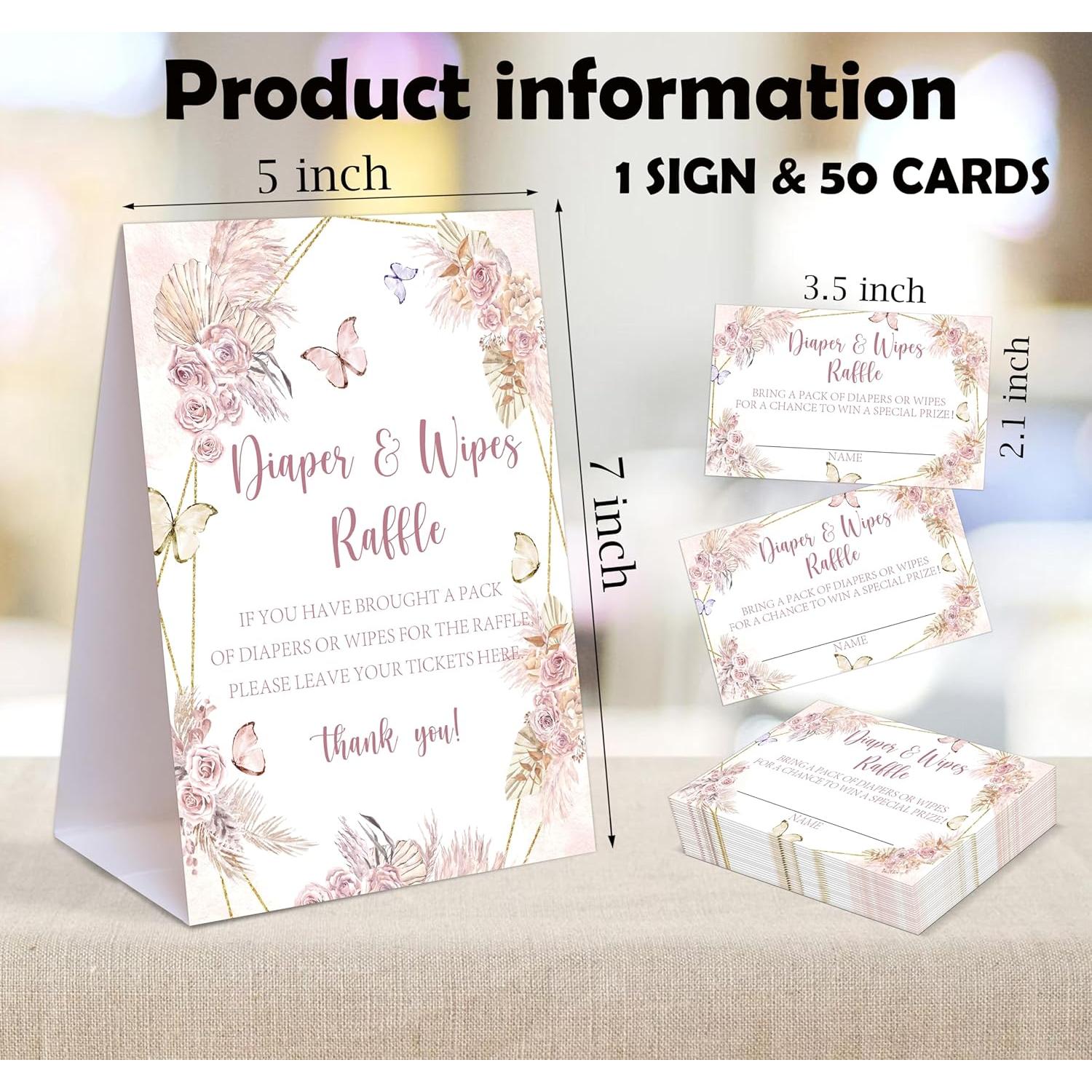 Juegos de Baby Shower Boho Floral Woukaup - 50 Invitados