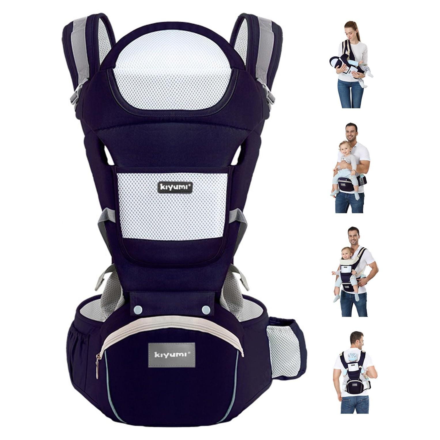 Portabebés KIYUMI Ergonómico 6-en-1 Azul Oscuro 3.2-20.4 kg