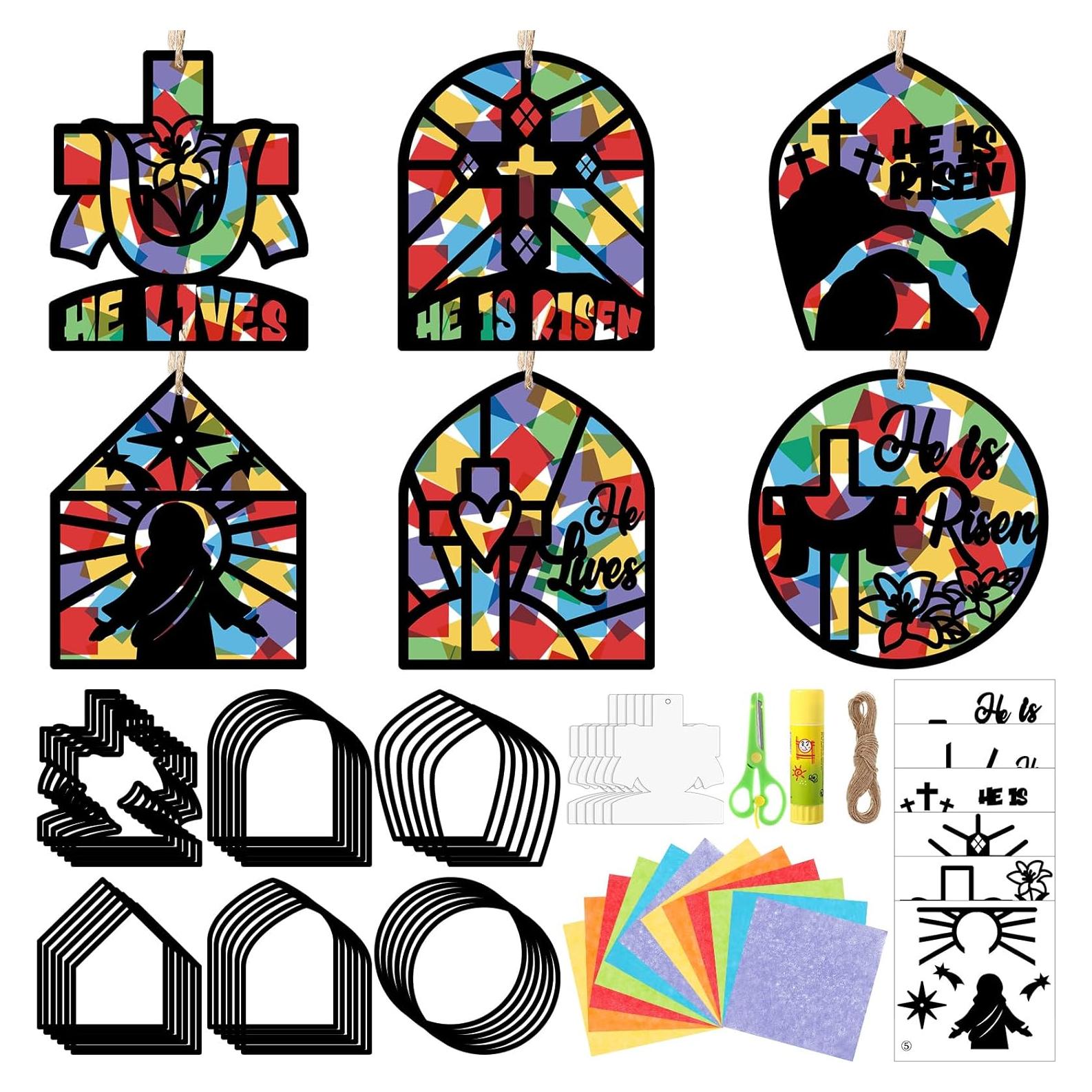 Kit de Manualidades de Pascua Feifeiya 24 Piezas Papel de Seda