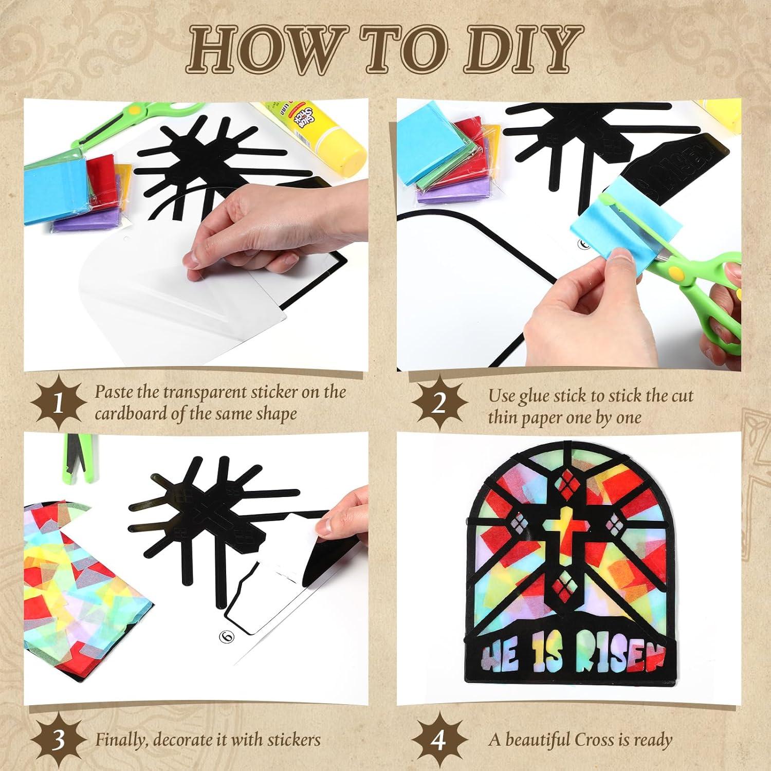 Kit de Manualidades de Pascua Feifeiya 24 Piezas Papel de Seda