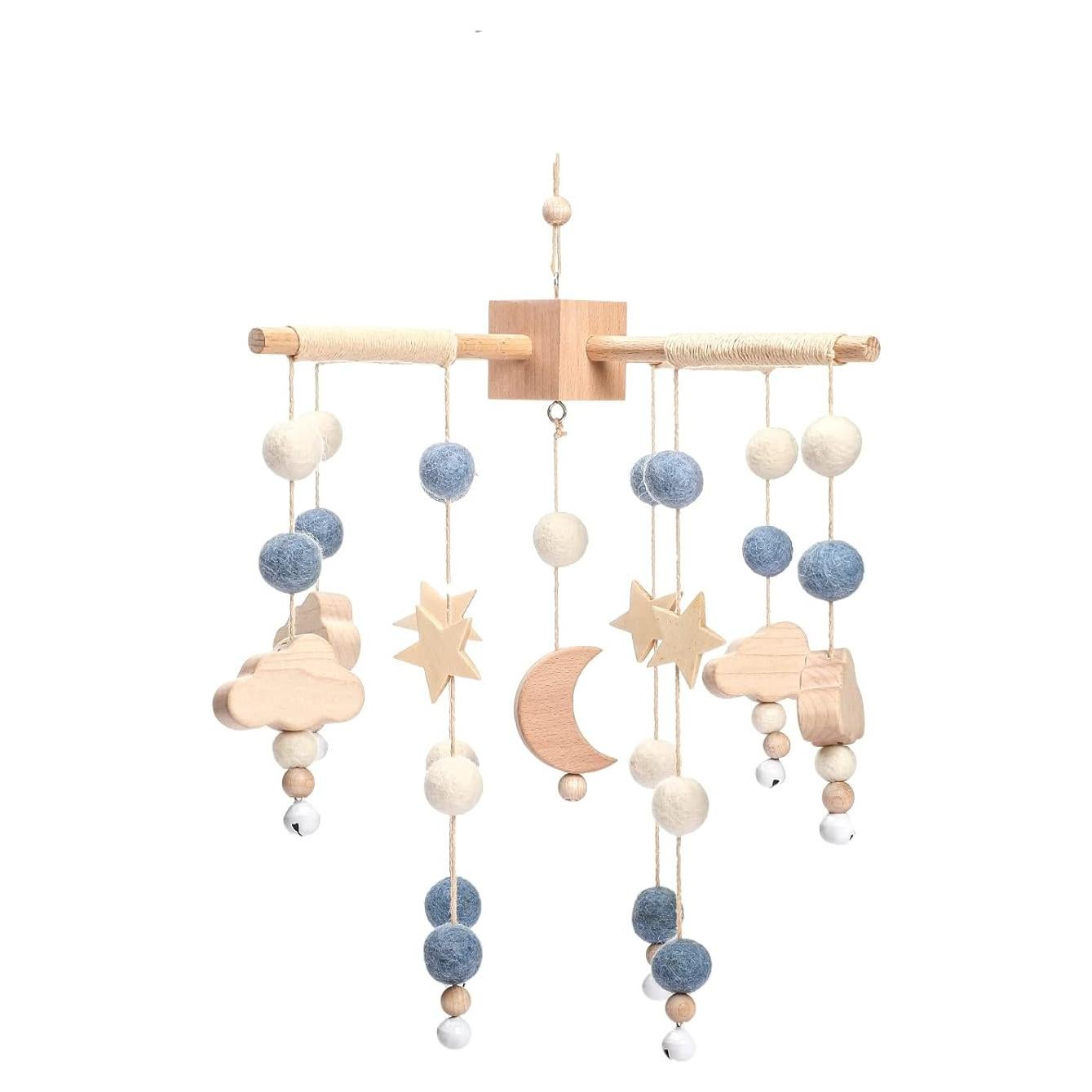 Móvil de Cuna JETM.HH Azul Decoración Boho para Bebé