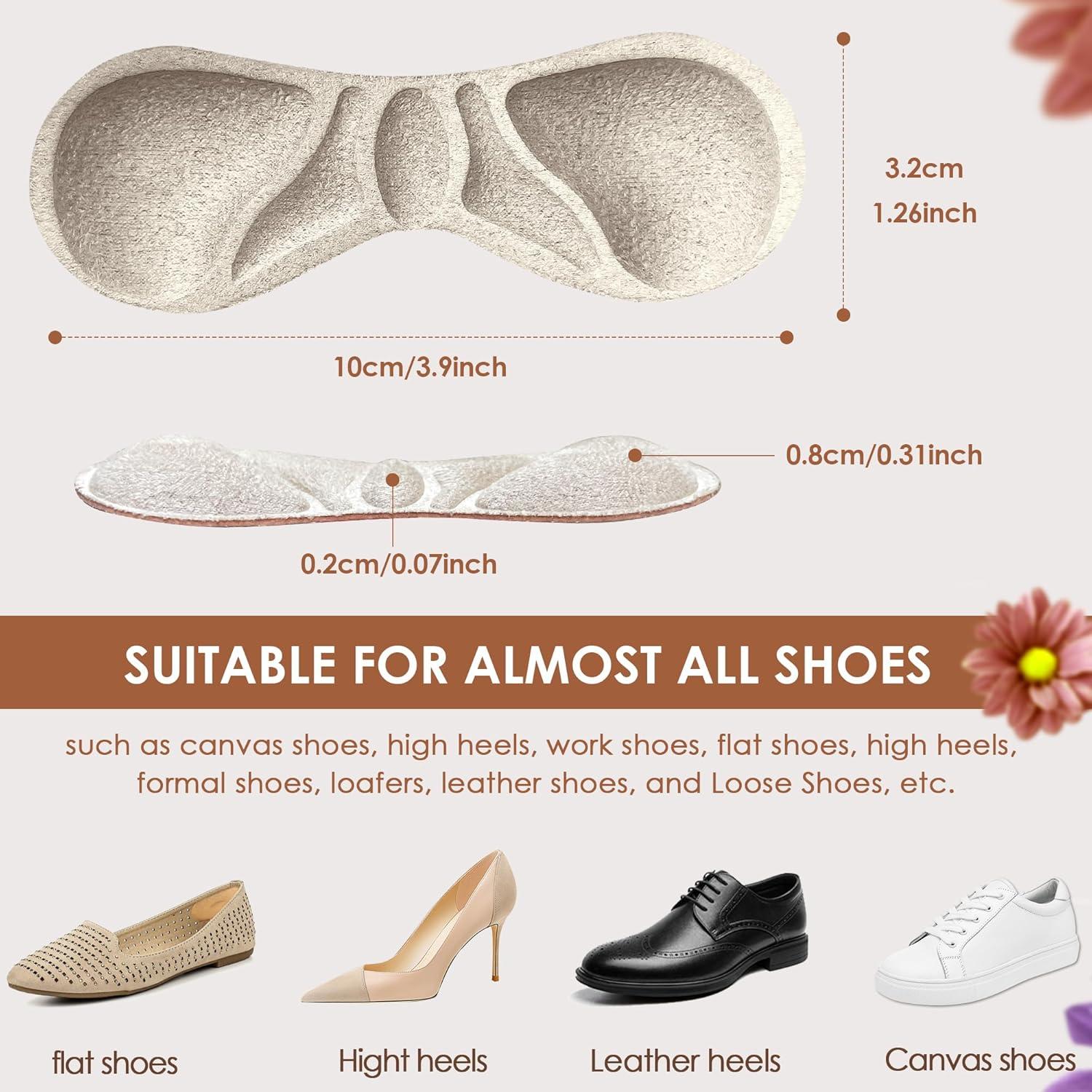 Inserciones de Talón Premium Mickee - Almohadillas para Tacones (4 Pares)