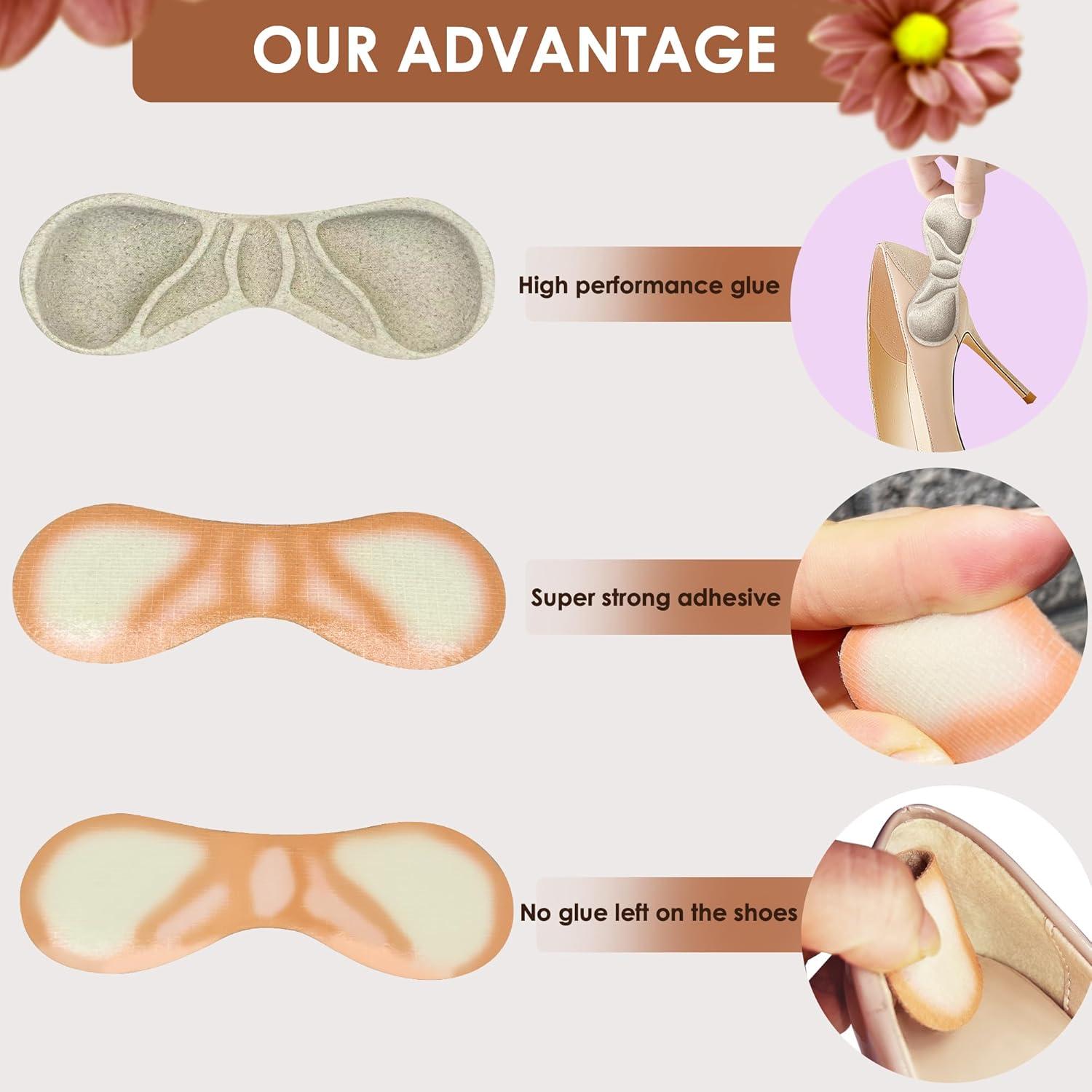 Inserciones de Talón Premium Mickee - Almohadillas para Tacones (4 Pares)