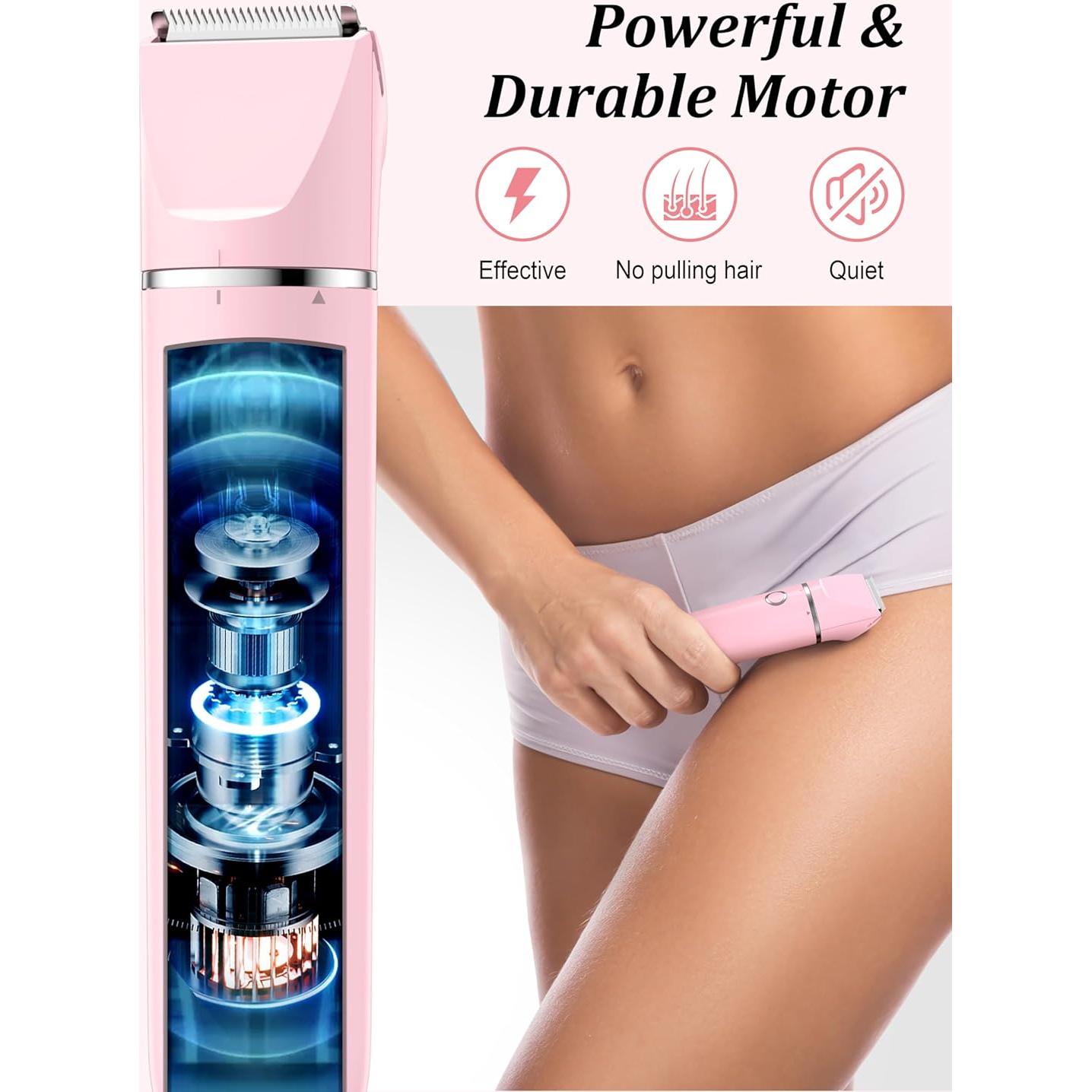 Recortadora y Afeitadora de Bikini Cayzor EC20 Rosa 2 en 1