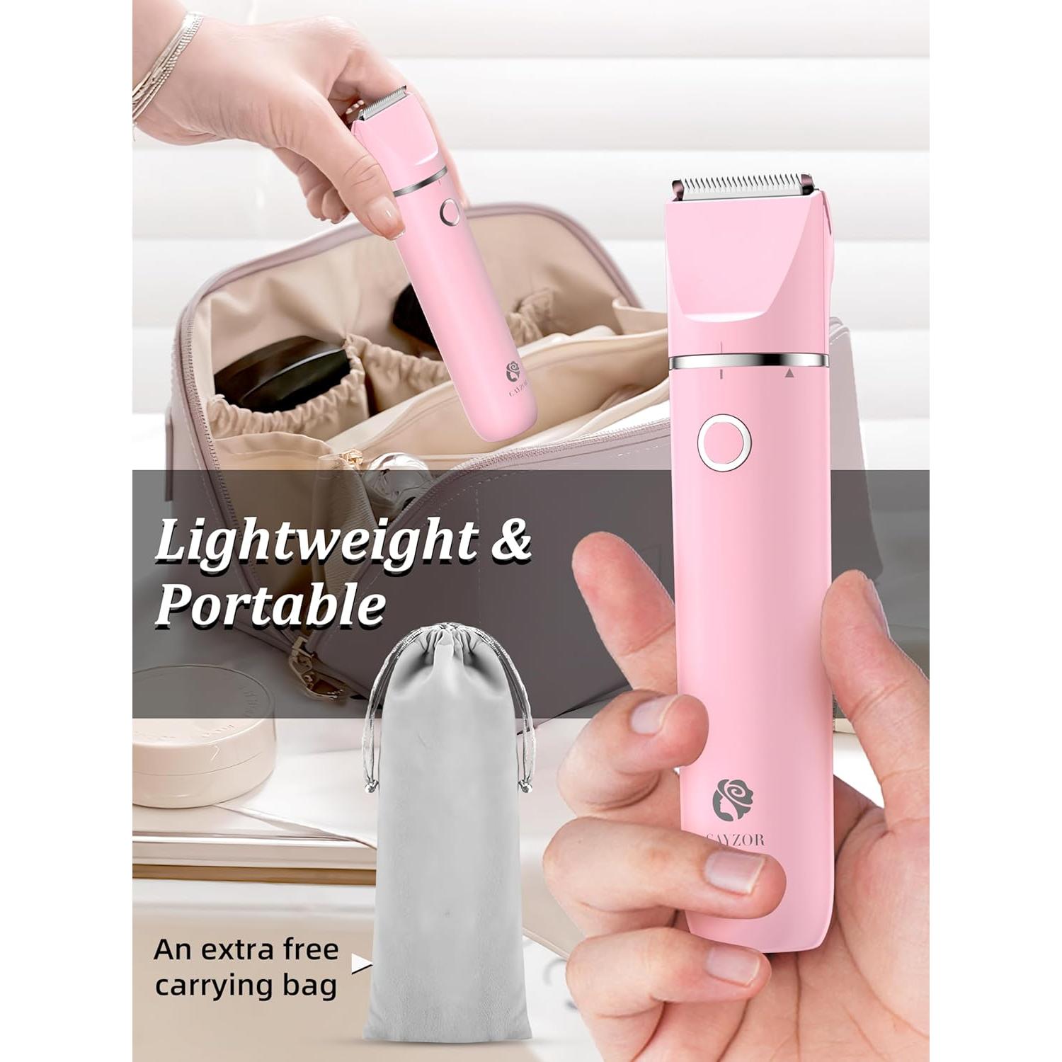 Recortadora y Afeitadora de Bikini Cayzor EC20 Rosa 2 en 1