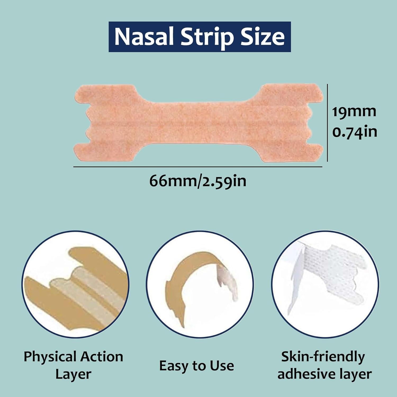 Tiras Nasales Anti Ronquidos Hantskop 50 Pcs - Mejora Sueño