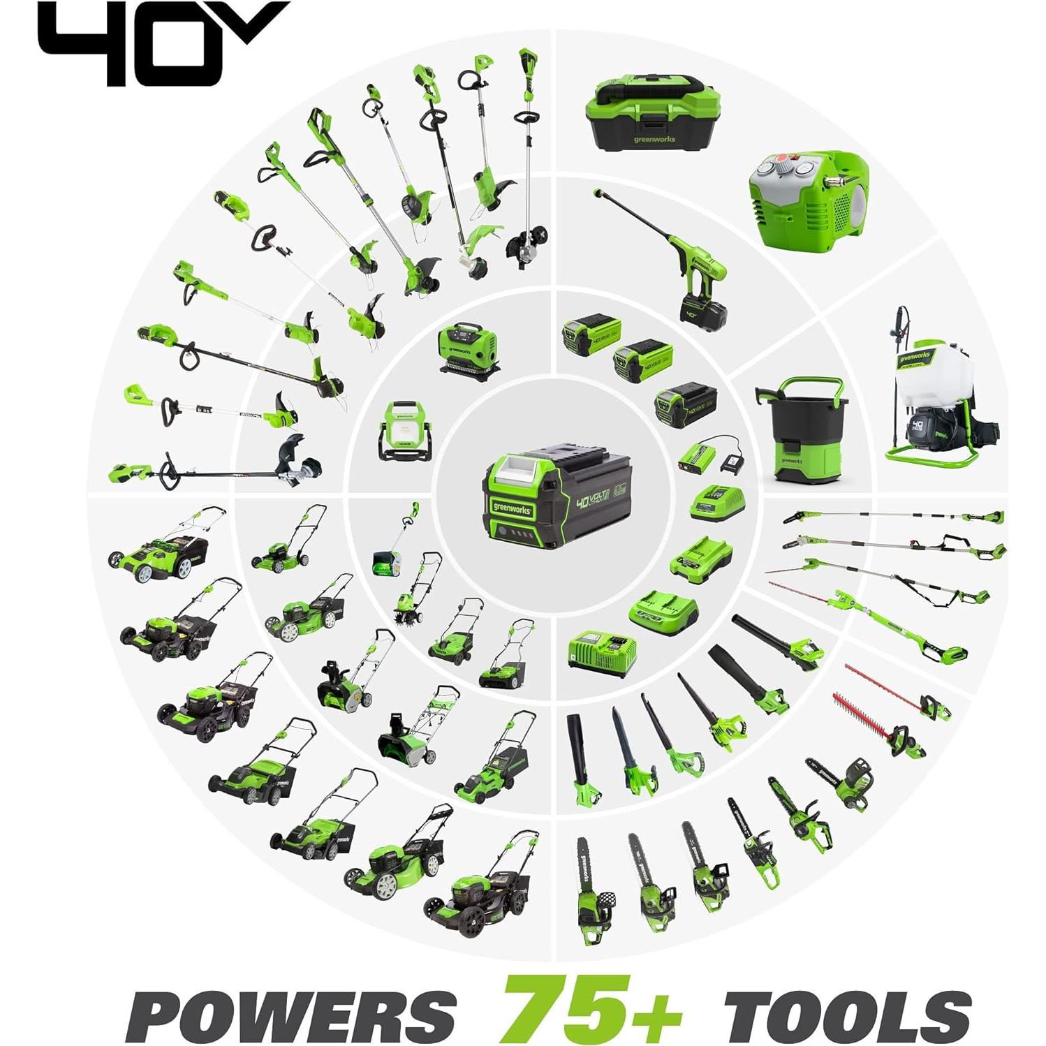 Sierra de Poste Greenworks 40V 8" Batería 2.0Ah Incluida