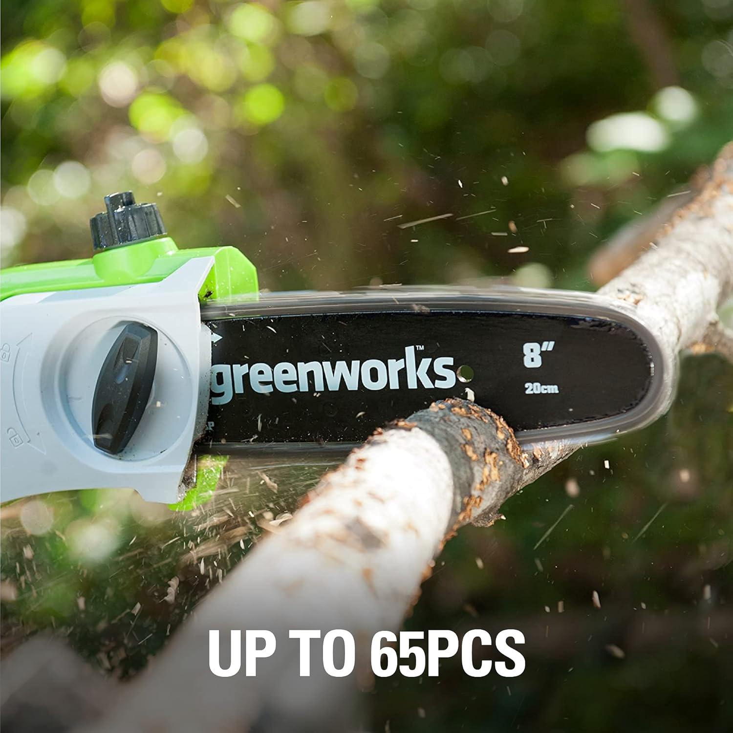 Sierra de Poste Greenworks 40V 8" Batería 2.0Ah Incluida