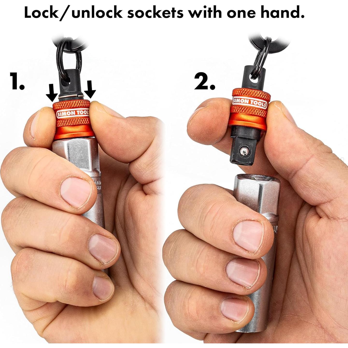 Soporte de Llave de Socket 1/2 Simon Tools - Organizador 3pc