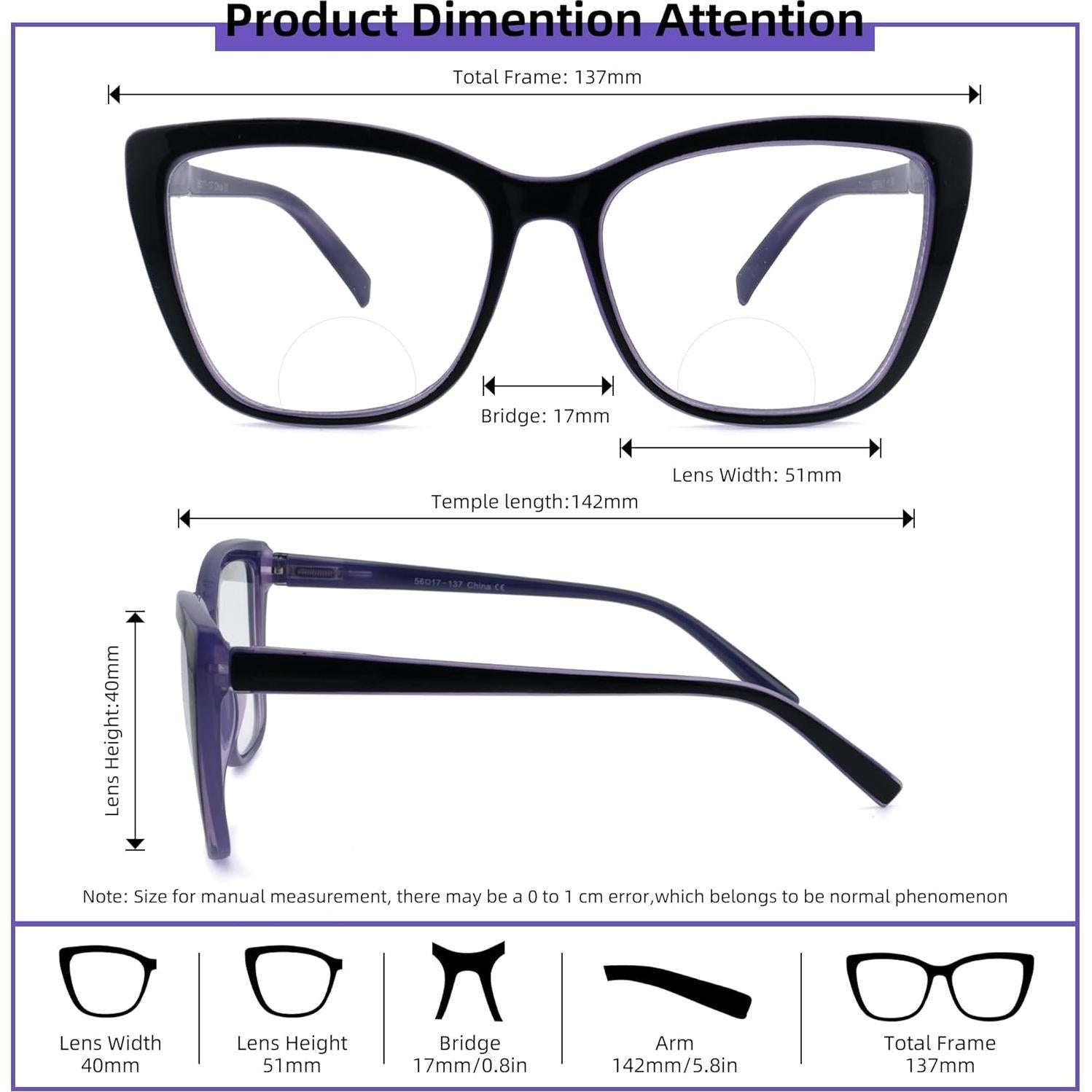 Gafas de lectura bifocales Wenzhou 1.0x con bloqueo luz azul