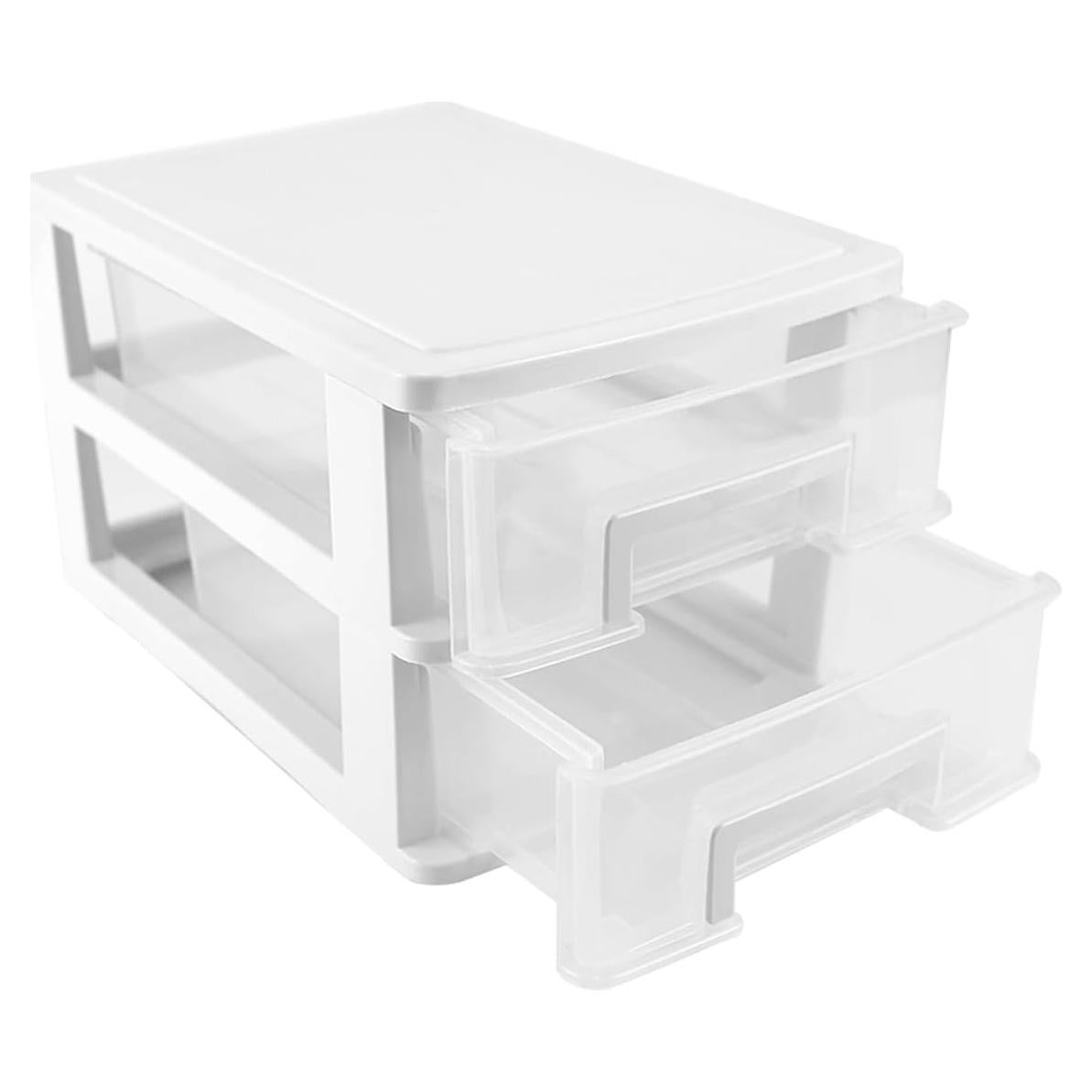 Organizador de Escritorio LNQ LUNIQI 2 Cajones Blanco 21.5x15x13cm