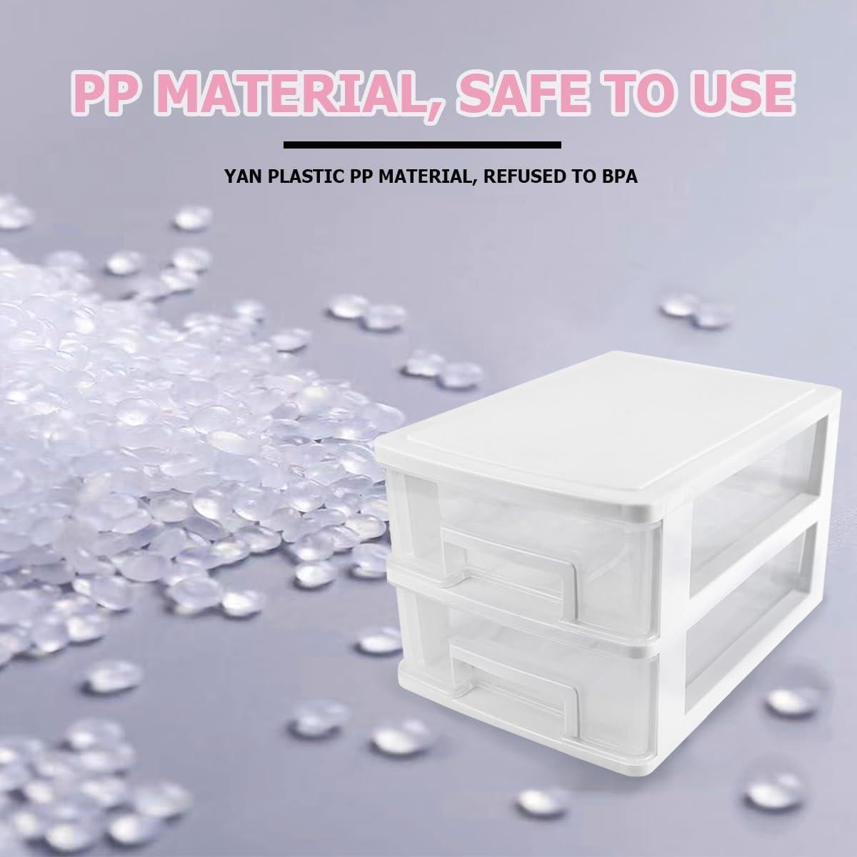 Organizador de Escritorio LNQ LUNIQI 2 Cajones Blanco 21.5x15x13cm