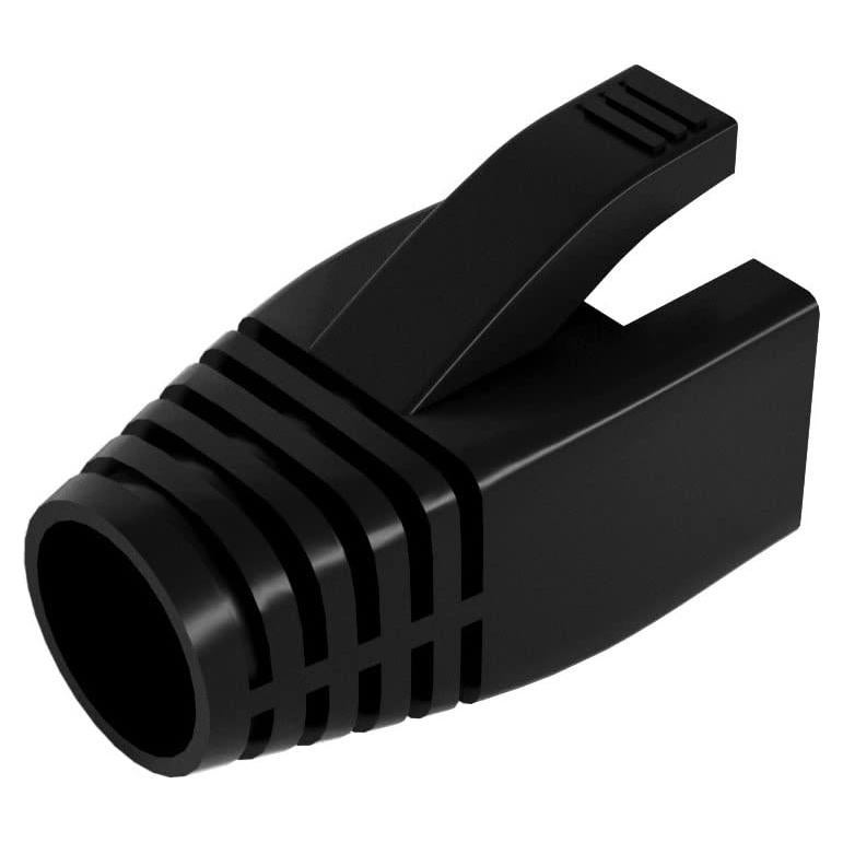 50 Piezas Botones de Alivio Tensión RJ45 VIVOCH Cat6 Cat7 Negro