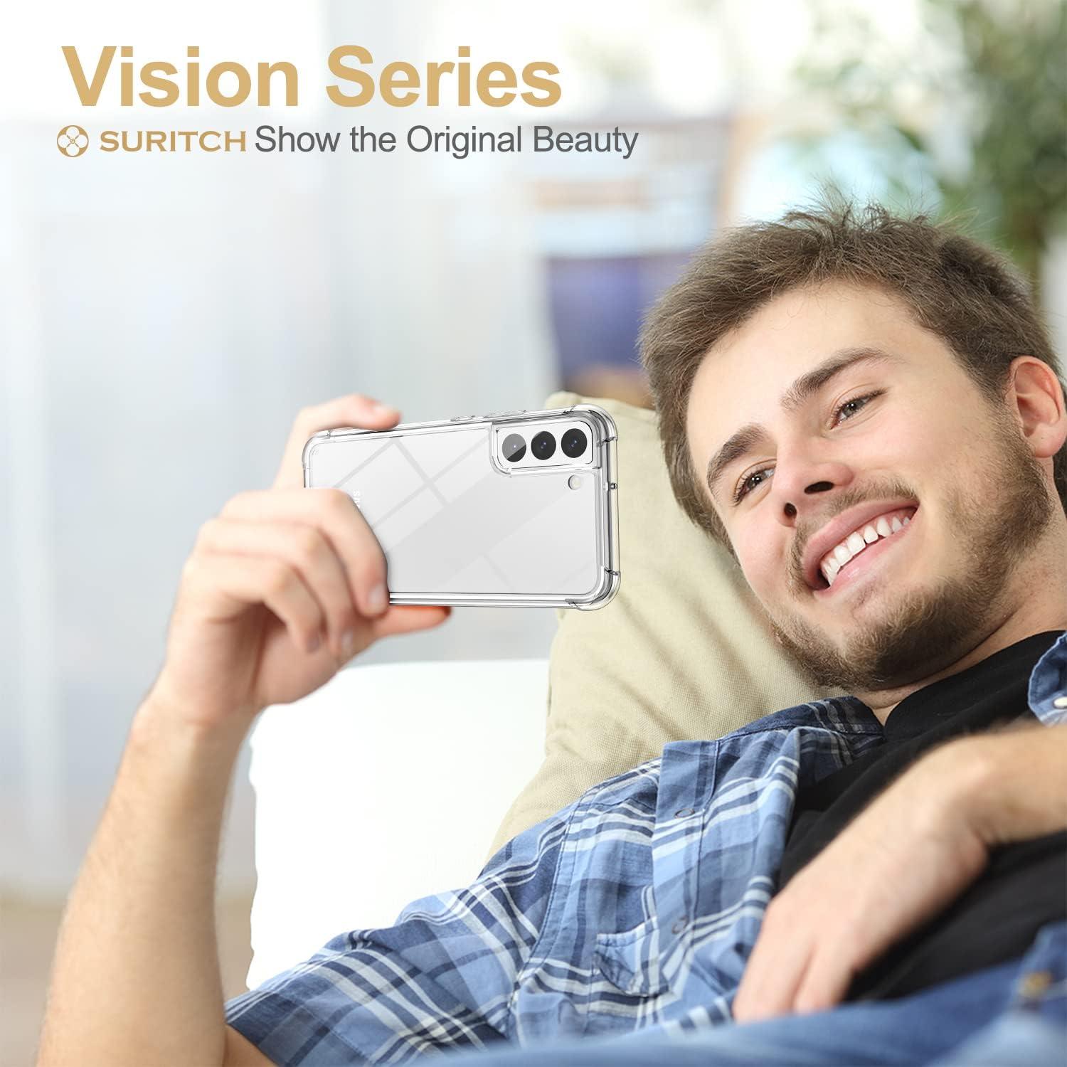 Funda Transparente SURITCH para Samsung Galaxy S22 6.1" con Protector