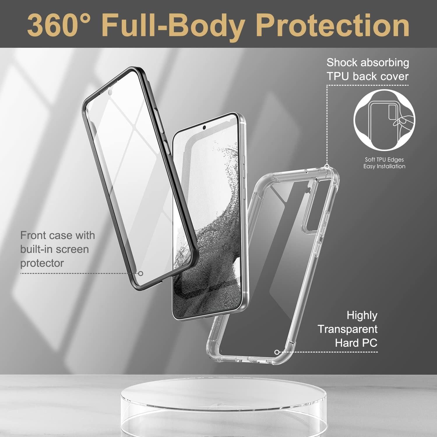Funda Transparente SURITCH para Samsung Galaxy S22 6.1" con Protector