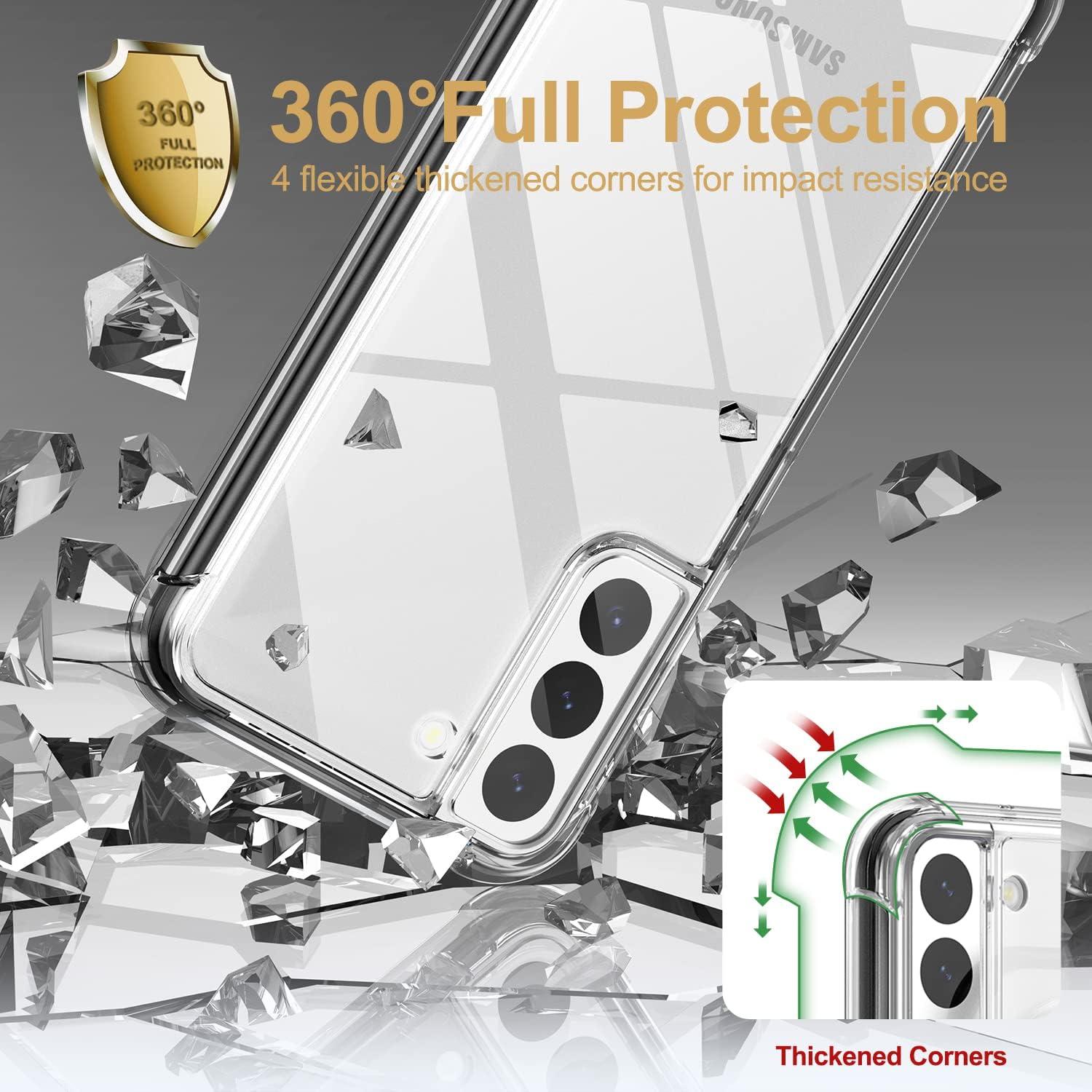 Funda Transparente SURITCH para Samsung Galaxy S22 6.1" con Protector