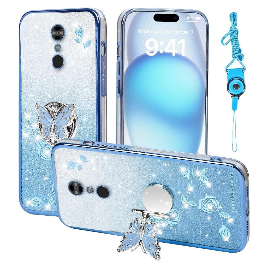 Funda de Teléfono LG Stylo 4/4 Plus TPU Azul Floral