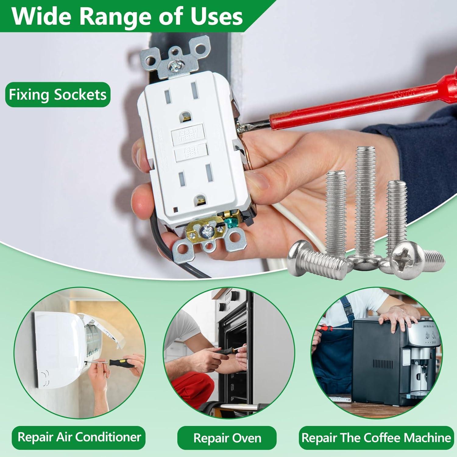 Kit de Tornillos de Máquina LuKaiSen 360PCS Acero Inoxidable