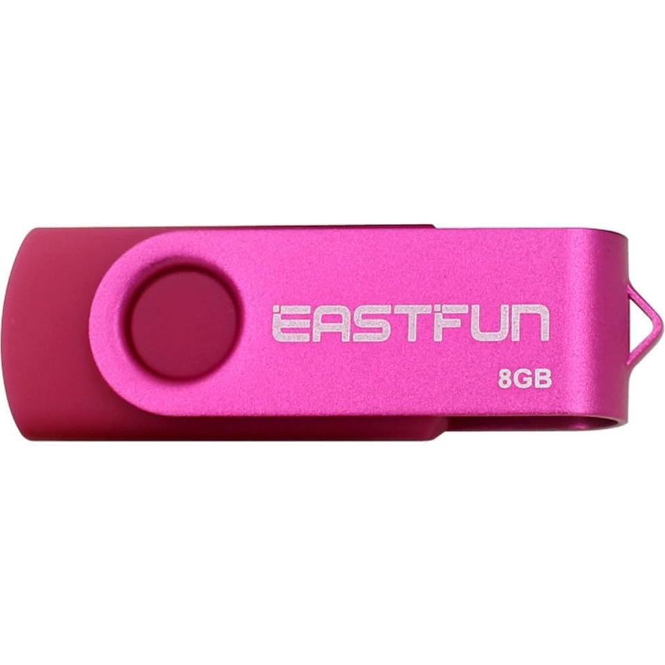 Paquete de 5 Memorias USB 8GB EASTFUN USB 2.0 Colores Mezclados
