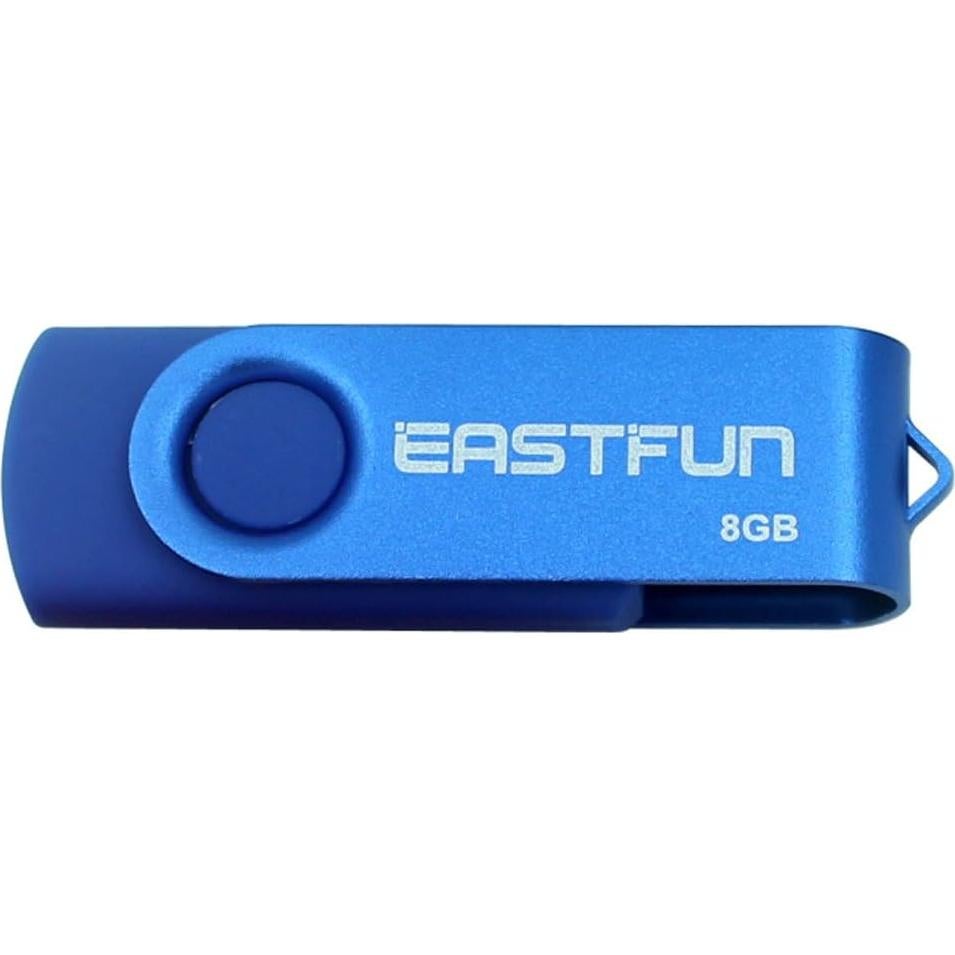 Paquete de 5 Memorias USB 8GB EASTFUN USB 2.0 Colores Mezclados