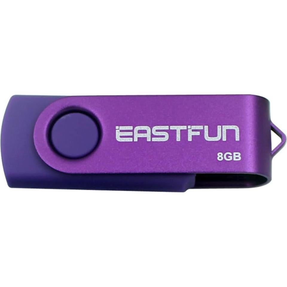 Paquete de 5 Memorias USB 8GB EASTFUN USB 2.0 Colores Mezclados