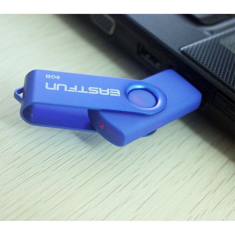 Paquete de 5 Memorias USB 8GB EASTFUN USB 2.0 Colores Mezclados
