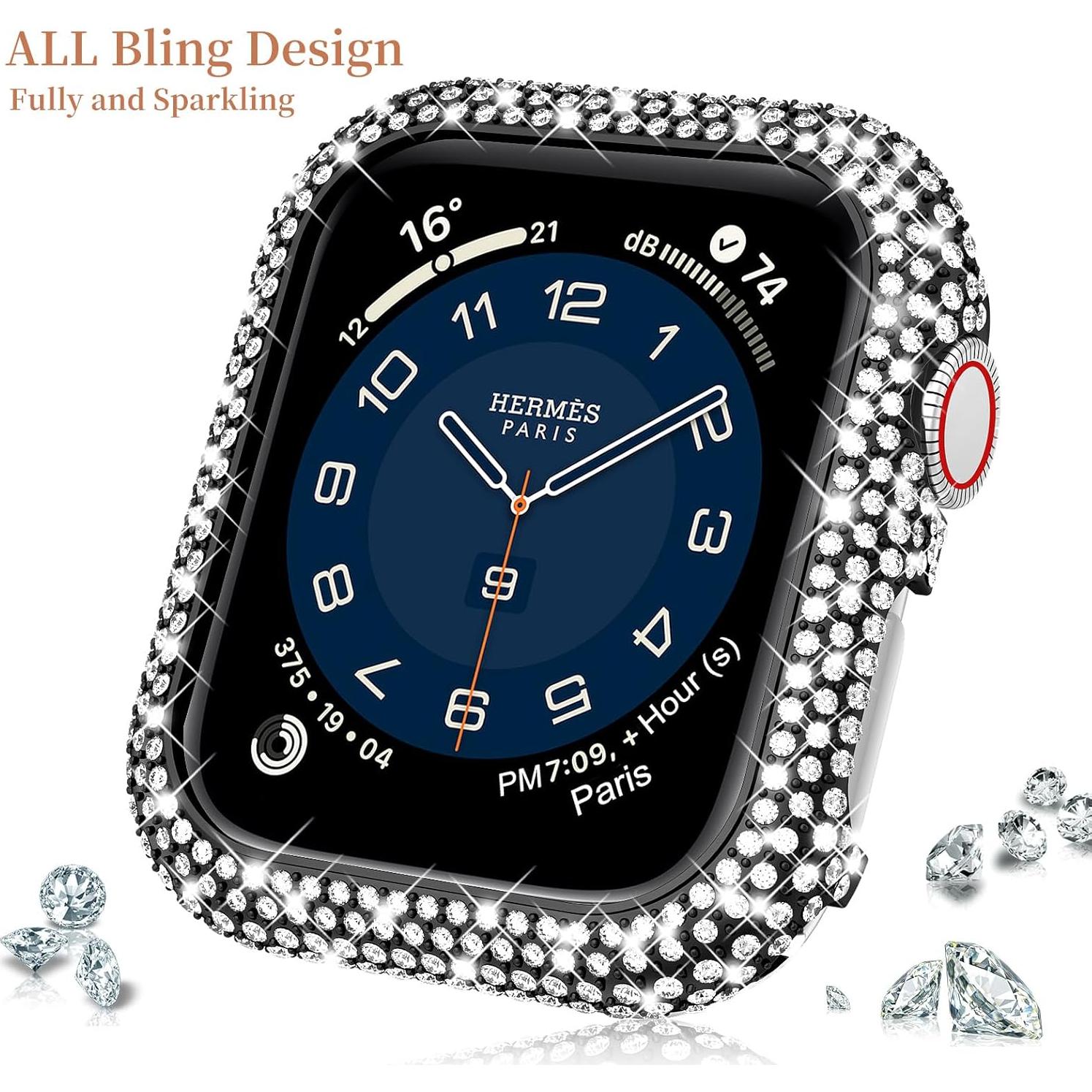 Funda Protectora Mosonio Brillante para Apple Watch 40mm Negro