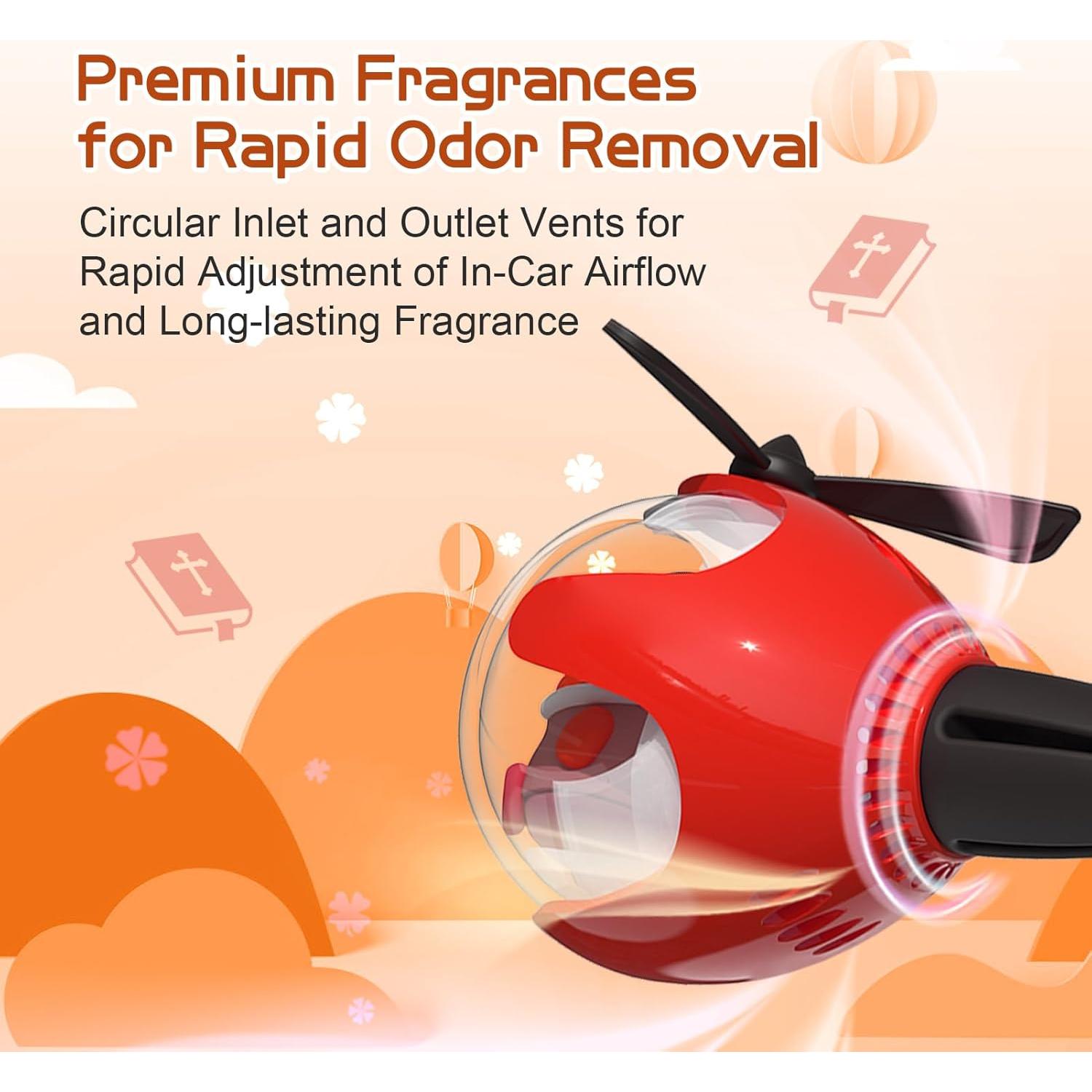 Ambientador de Auto LED Jesus Te Ama con 4 Almohadillas Aromatizadas