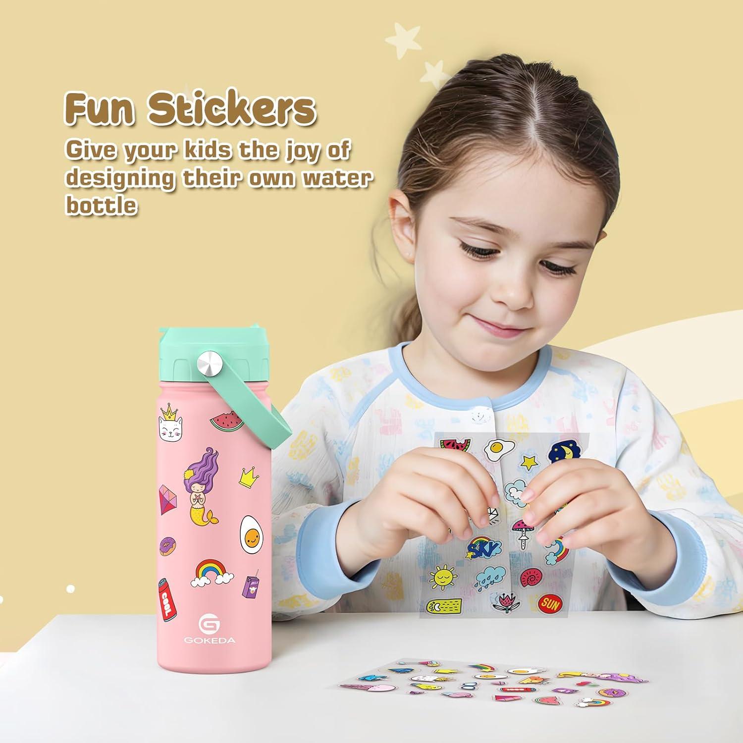 Botella de Agua Aislada para Niños 530ml Acero Inoxidable BPA Free