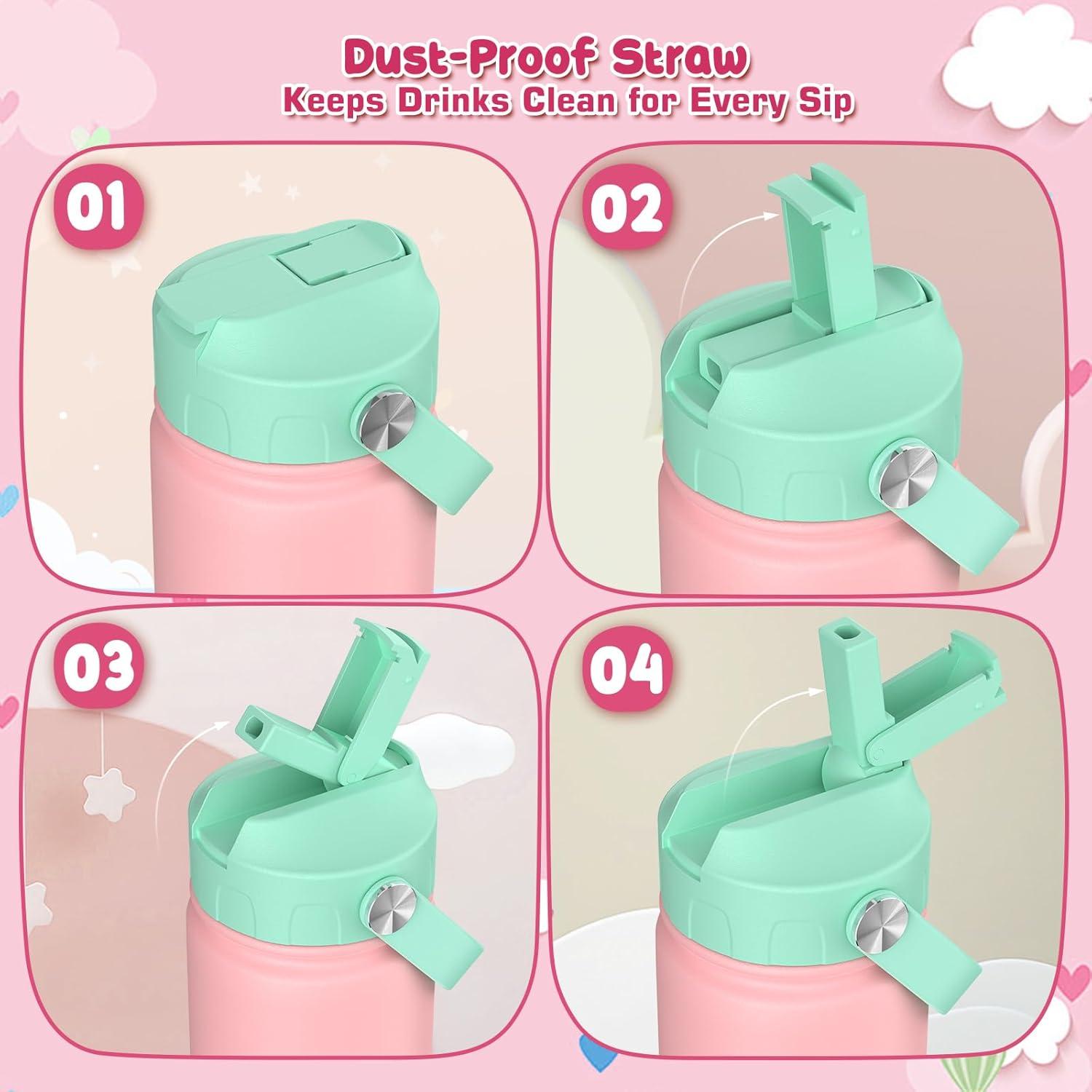 Botella de Agua Aislada para Niños 530ml Acero Inoxidable BPA Free