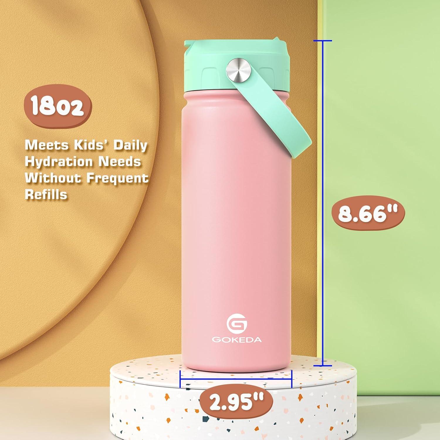 Botella de Agua Aislada para Niños 530ml Acero Inoxidable BPA Free