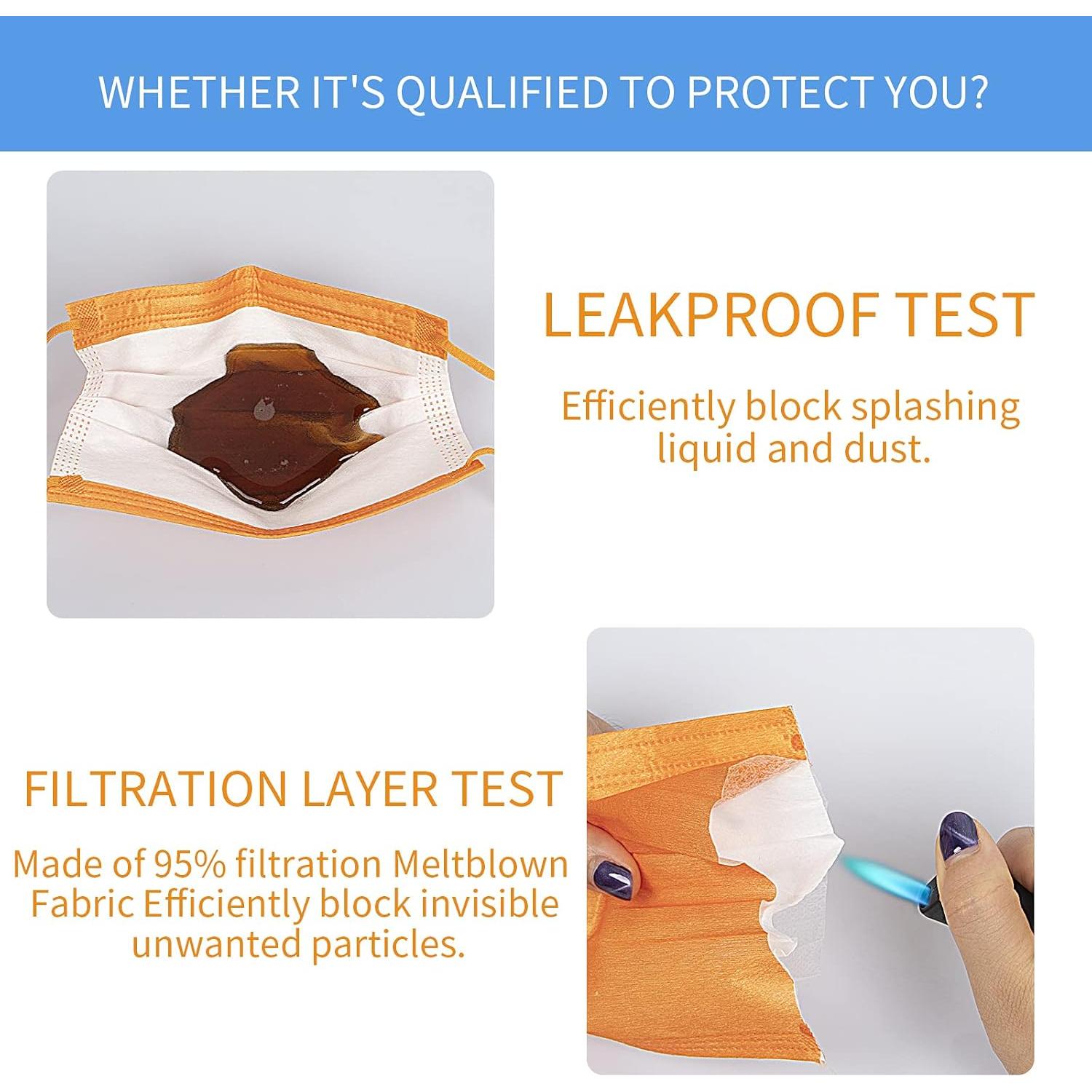 Mascarillas Desechables RITASTAR 50 Pcs 3 Capas Coloridas