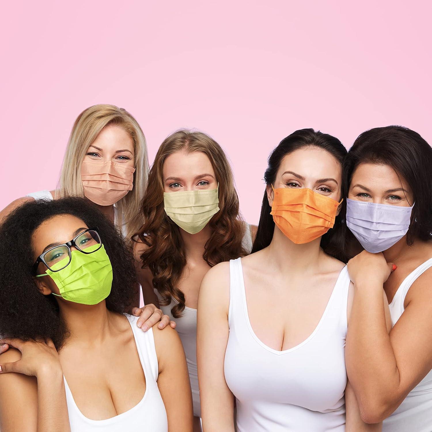 Mascarillas Desechables RITASTAR 50 Pcs 3 Capas Coloridas