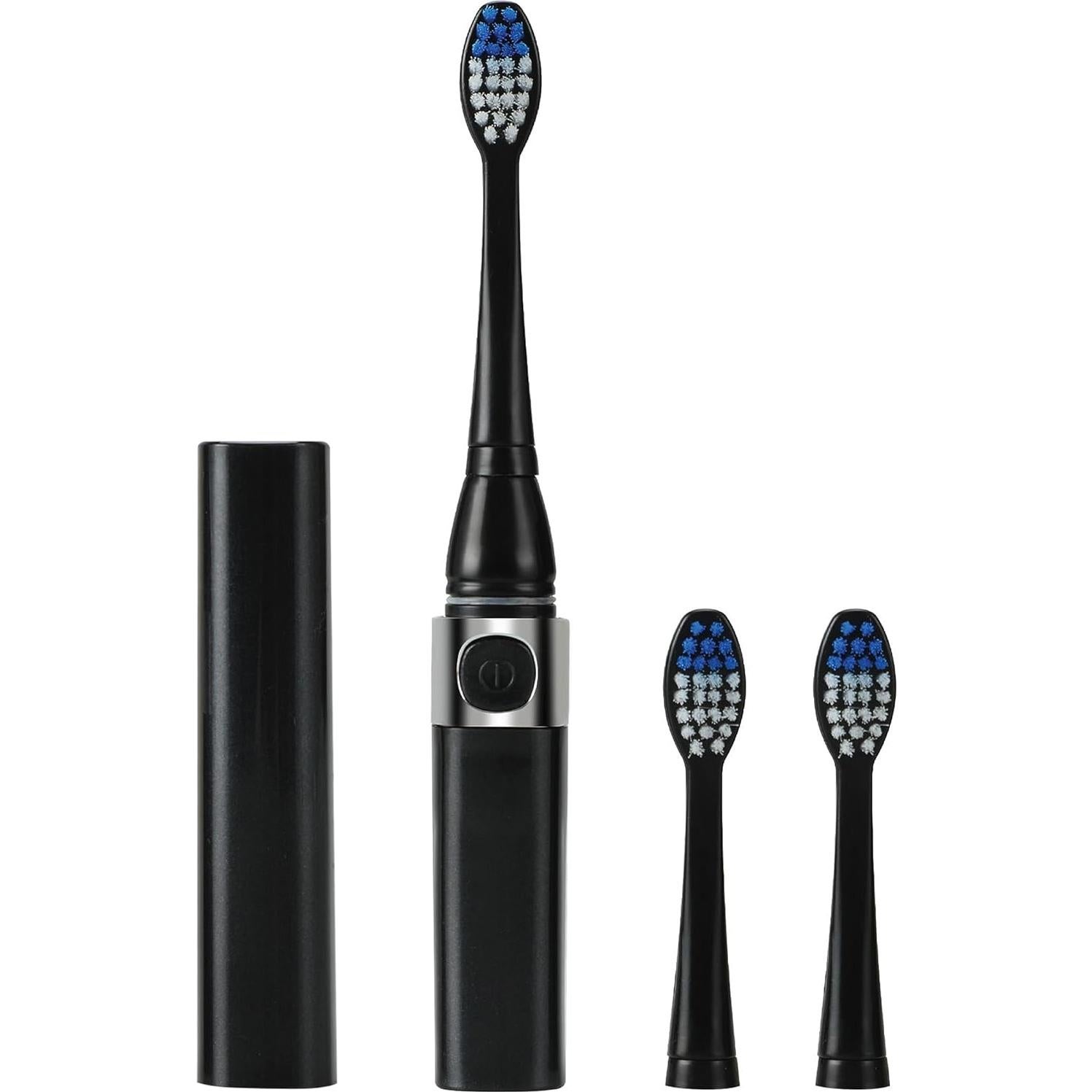 Cepillo de dientes sónico Pursonic S53BK portátil con 3 cabezales