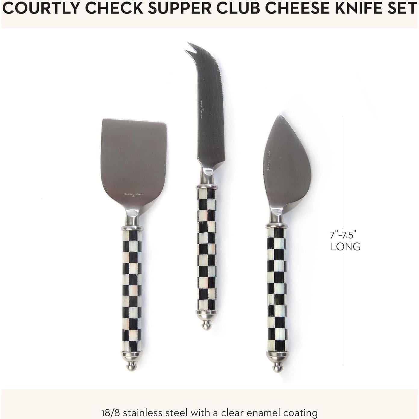 Juego de Cuchillos para Queso MacKenzie-Childs 3 Piezas Acero Inoxidable