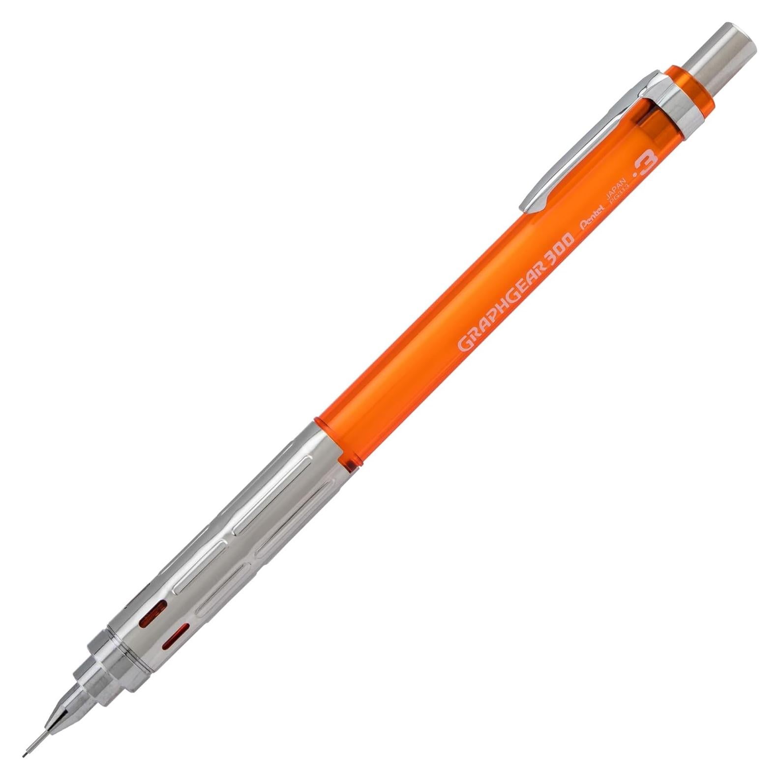 Lápiz Mecánico Pentel GraphGear 300 0.3mm Naranja