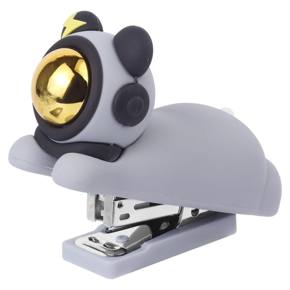 Grapadora de Silicona Honagu Gris, 20 Hojas, Diseño Caricatura