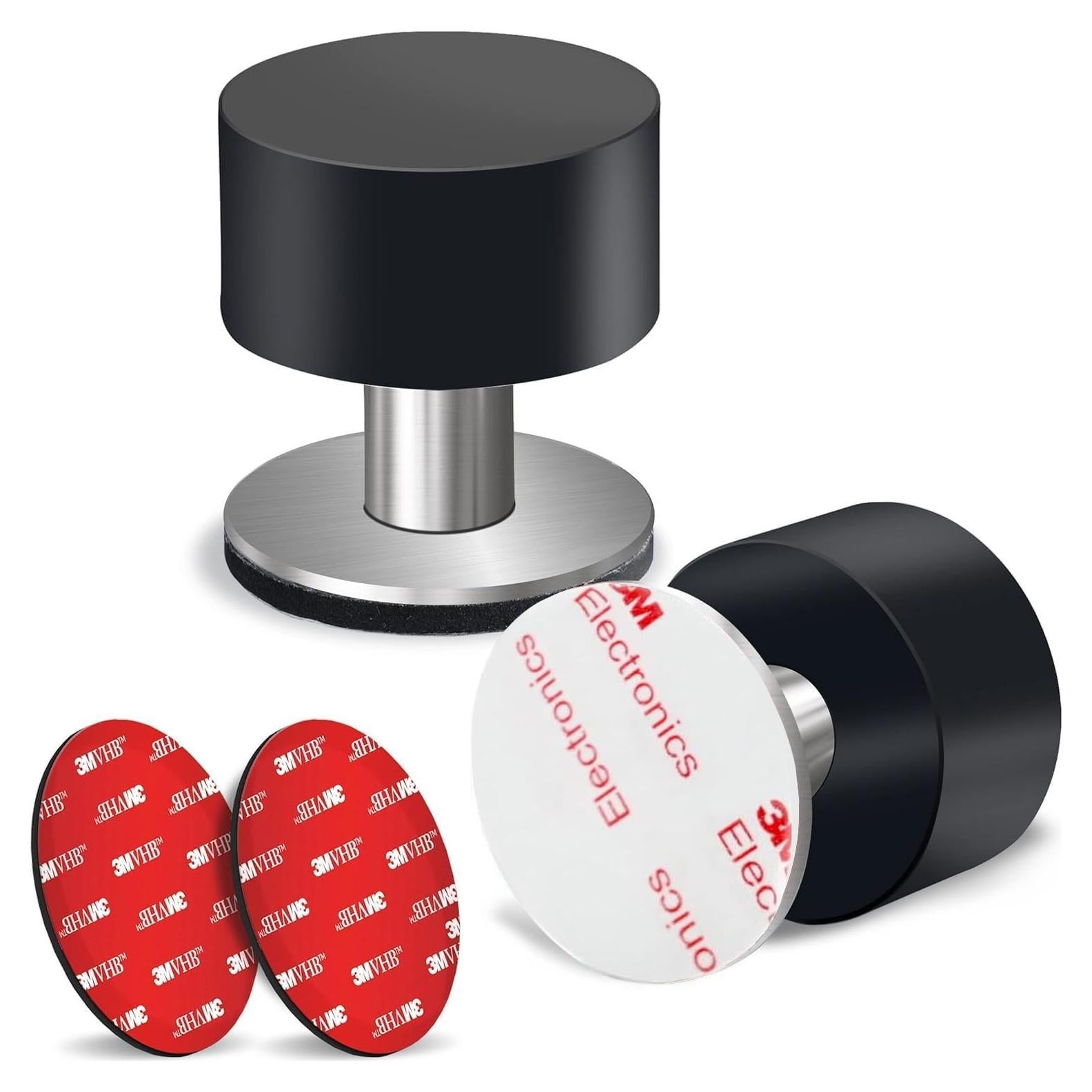 Topes de puerta autoadhesivos THYBDB 2PC 4.2cm negro