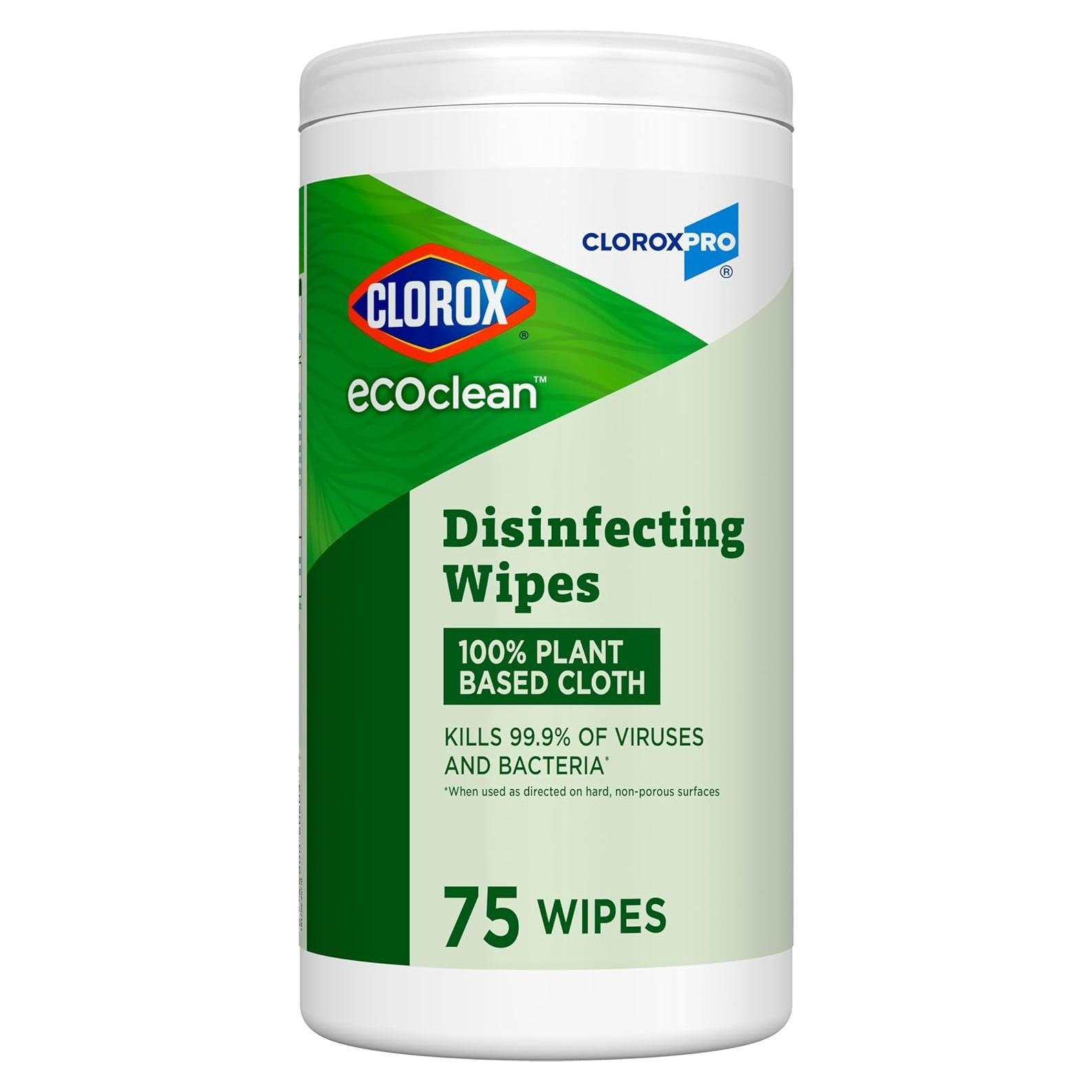 Toallitas Desinfectantes Clorox EcoClean 75 Unidades a Base de Plantas