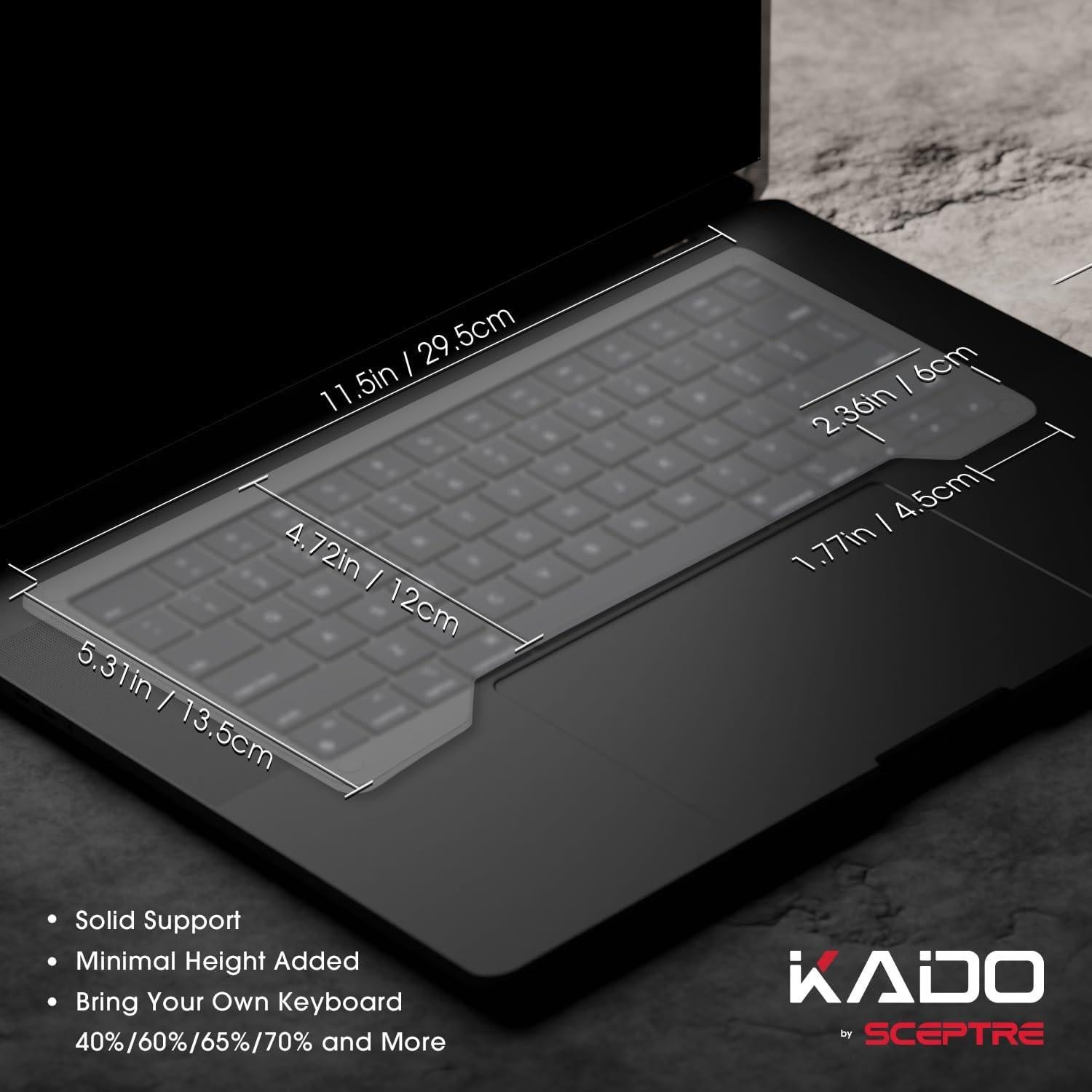 Elevador de Teclado Kado Acrílico Negro Esmerilado 3mm para MacBook
