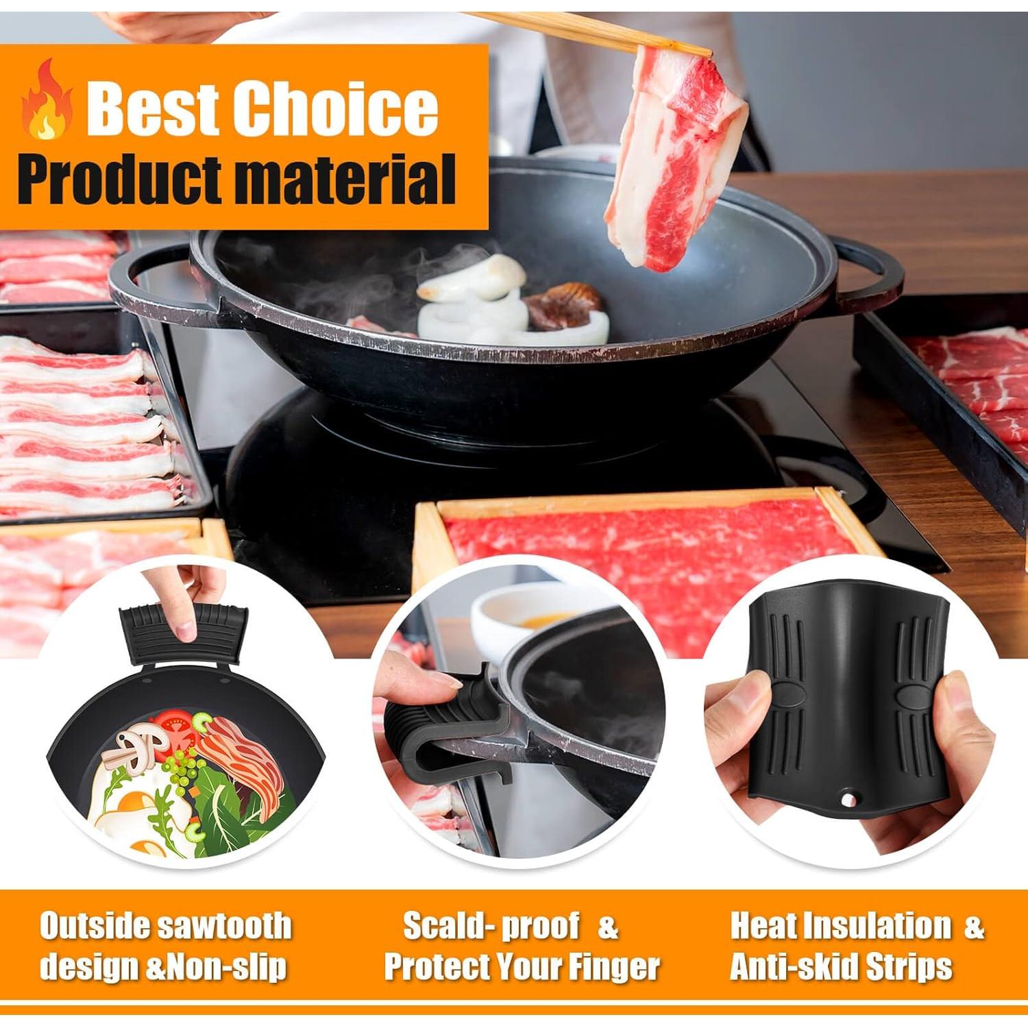 10 Piezas Cubiertas de Mango de Silicona WhistenFla Resistentes al Calor