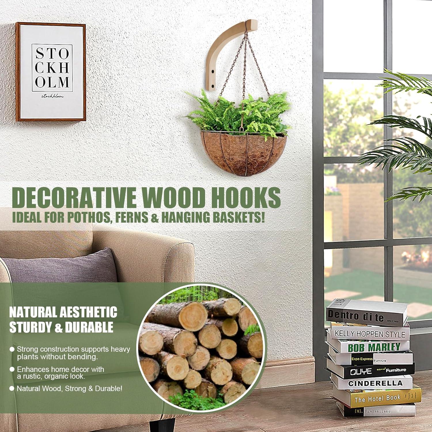 Soporte para Plantas de Madera HCDHAKN 2 Pcs 22 cm