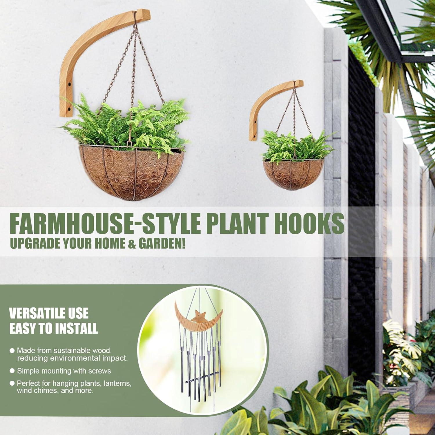 Soporte para Plantas de Madera HCDHAKN 2 Pcs 22 cm