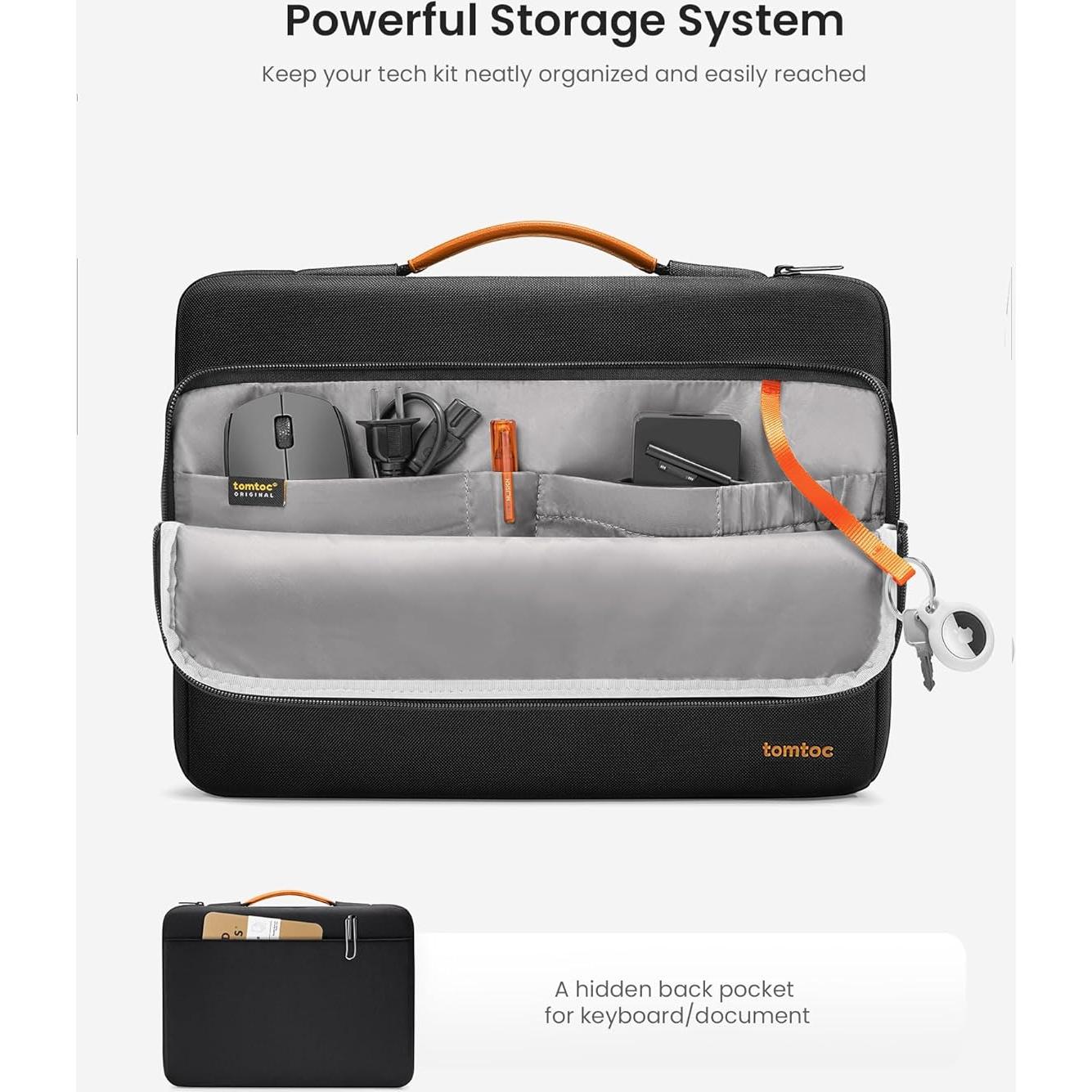 Funda Protectora tomtoc para Laptop 13" Negro Grado Militar