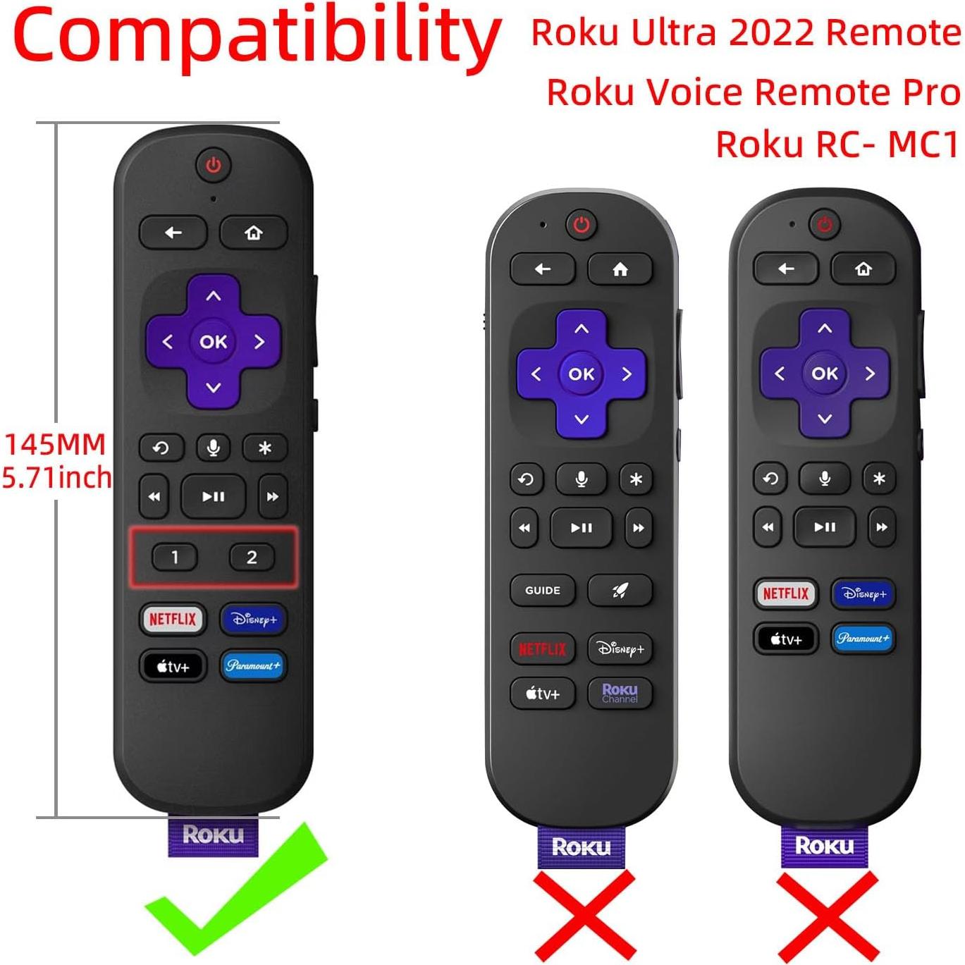 Funda de Silicona para Control Remoto Roku Ultra 2022 - Negro